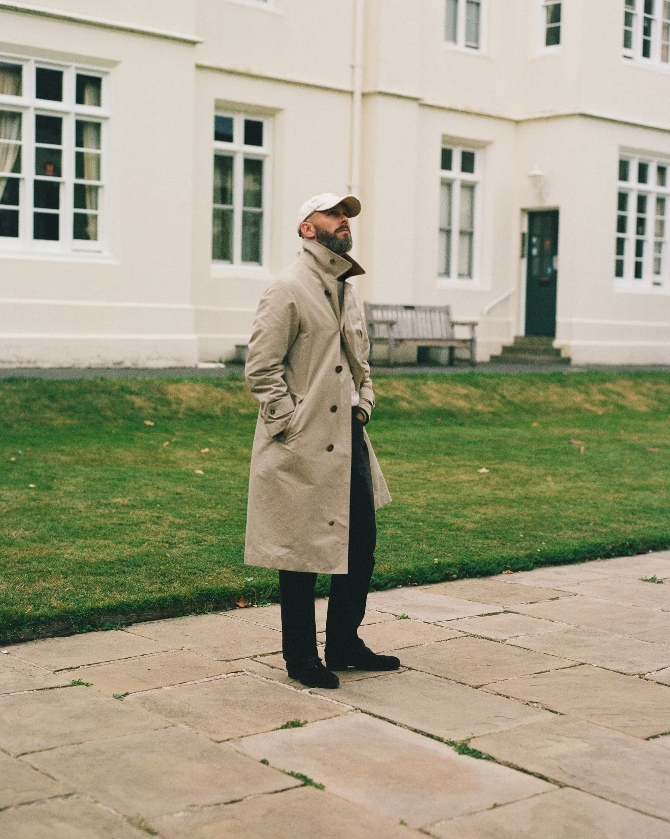 Drake's for Permanent Style Beige Rider's Raincoat