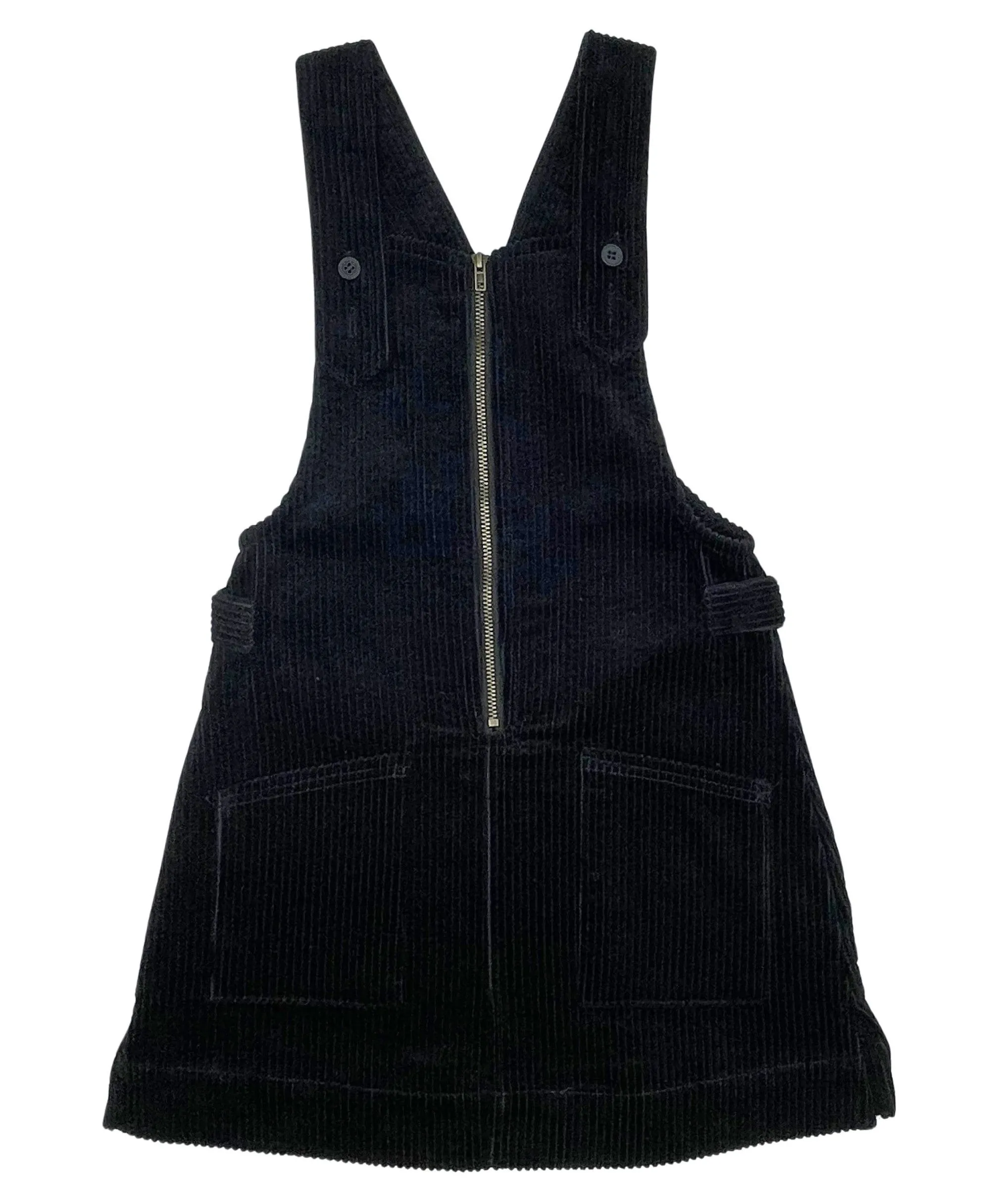 dress corduroy pinafore - black