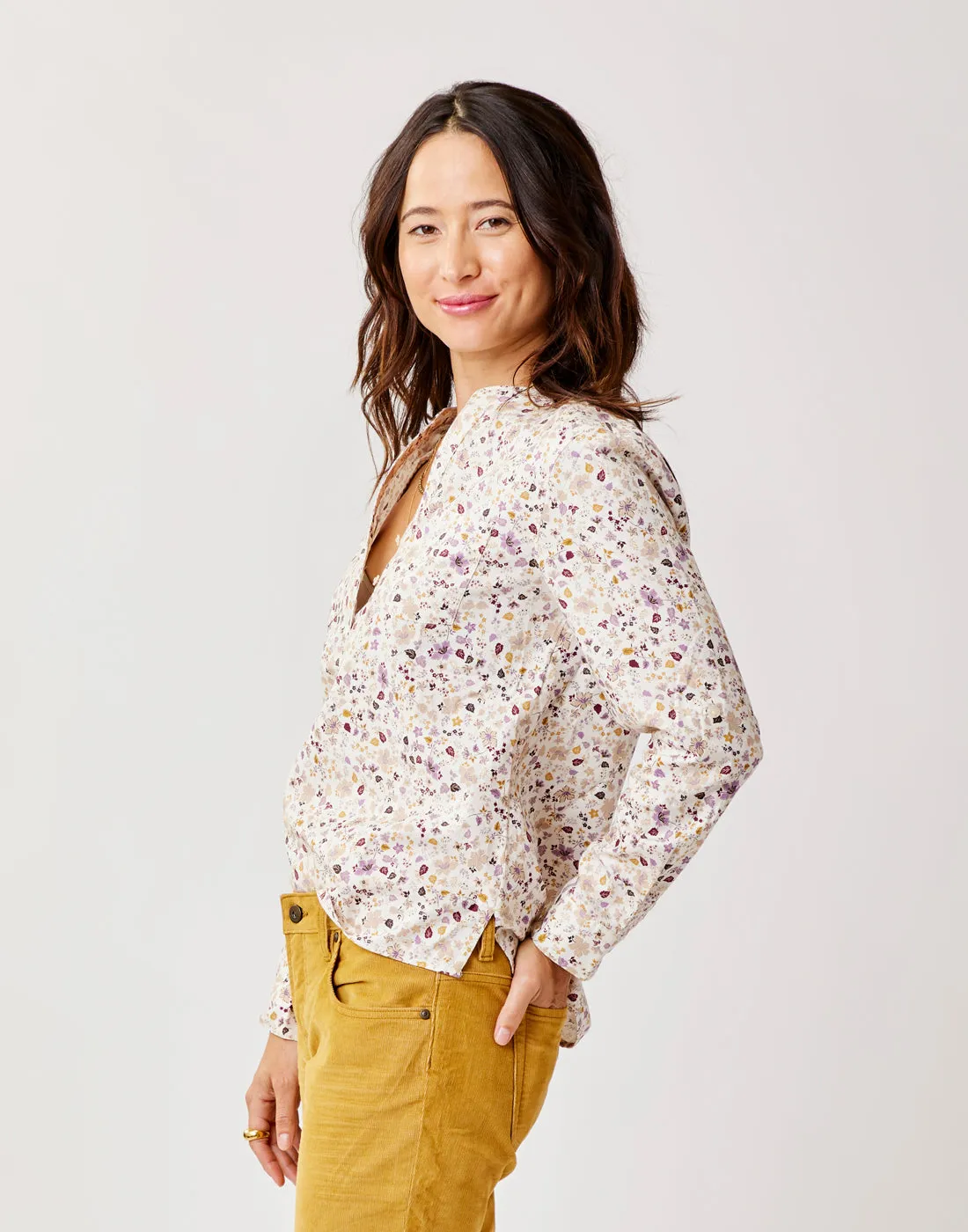 Dylan Twill Shirt: Cloud Floral