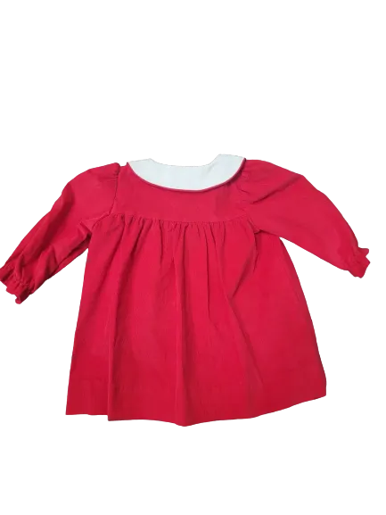 Ellen Dress, Corduroy, Red