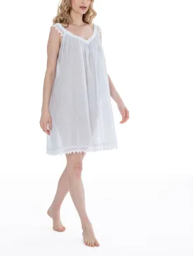 Elyse 1BD Short Mousseline Nightdress (In stock, 3 day delivery)