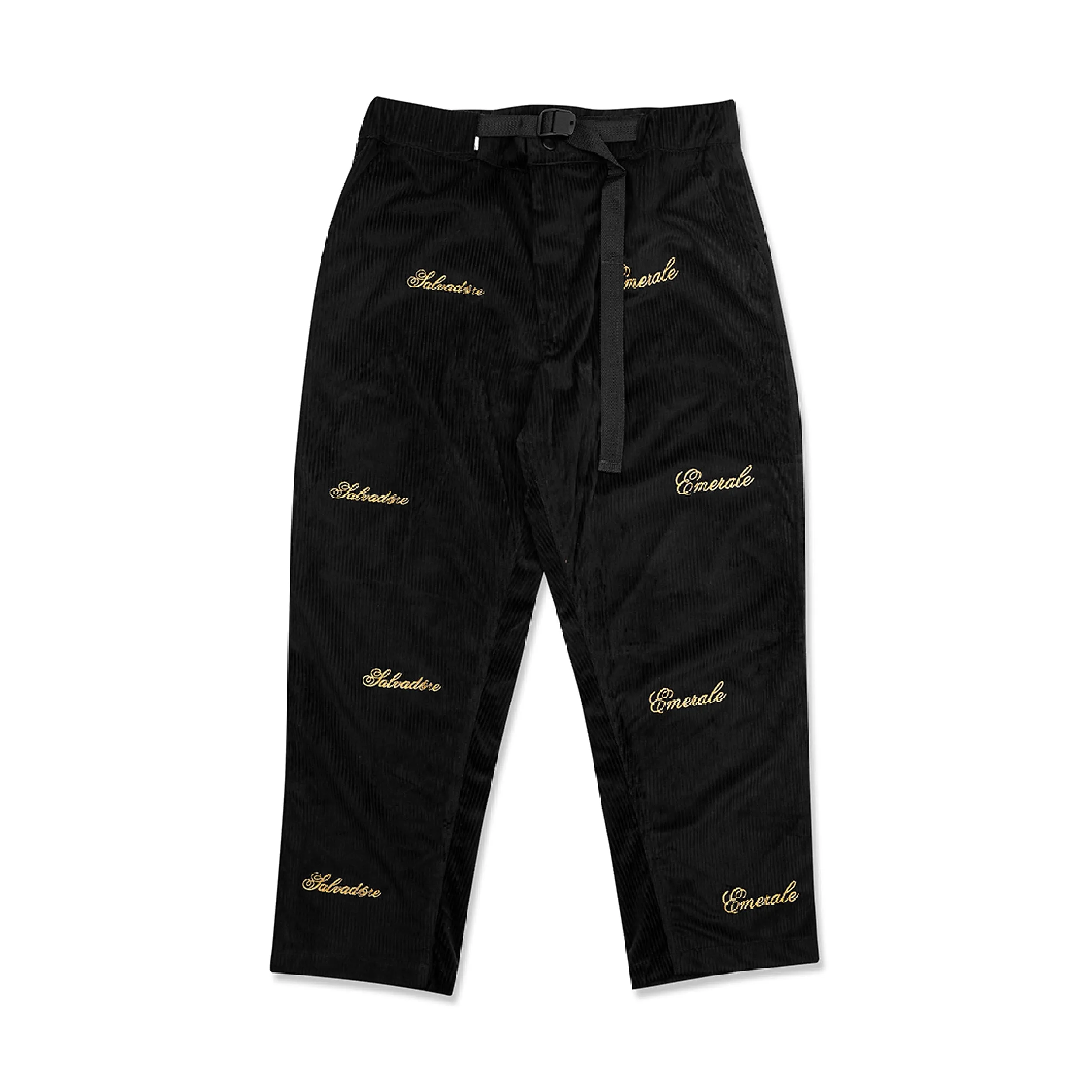 Embordier Corduroy Reversible Long Pants - Black