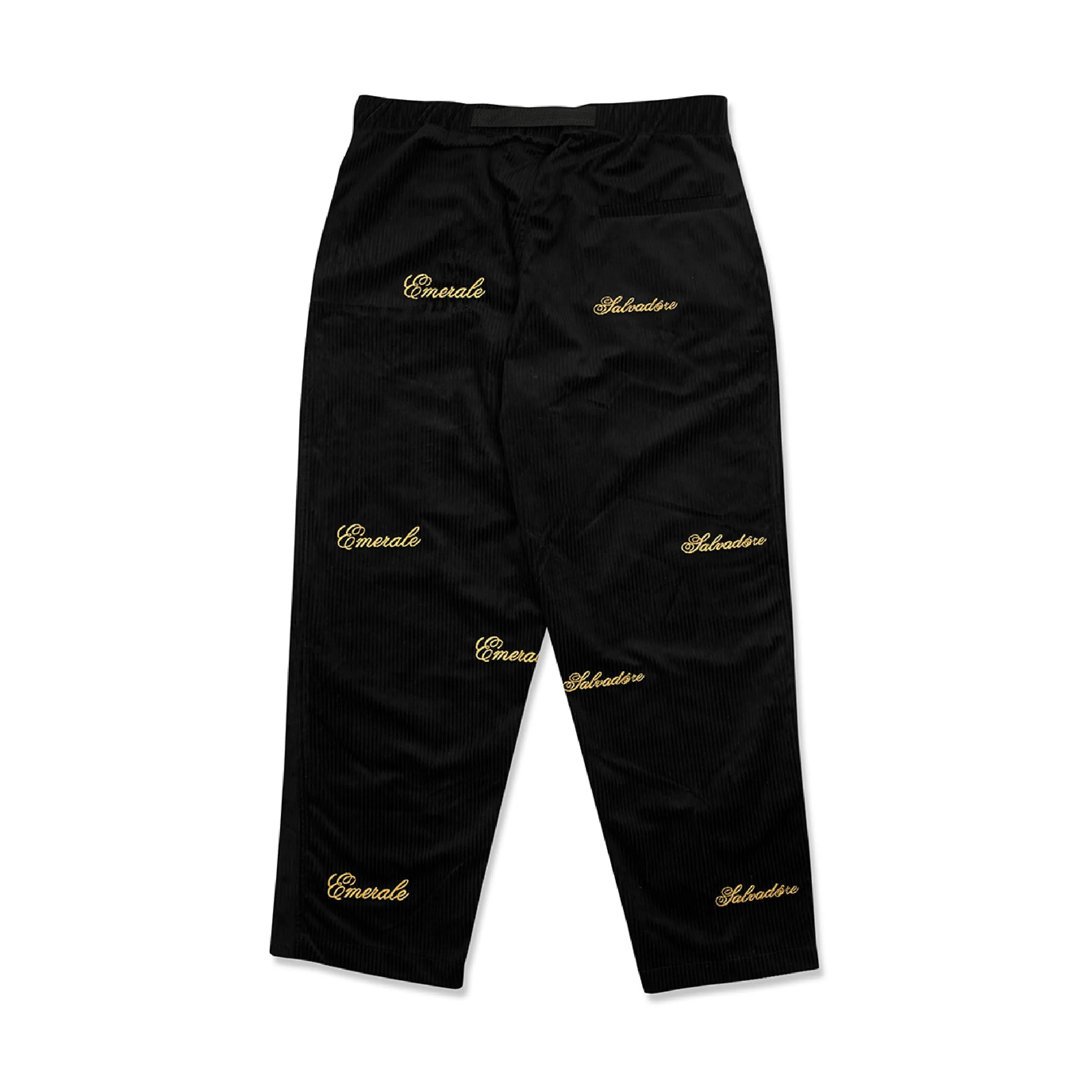 Embordier Corduroy Reversible Long Pants - Black