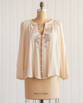 Embroidered Gardens Top