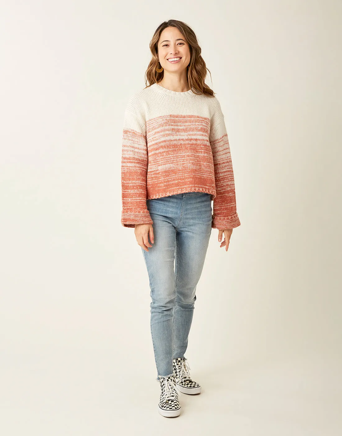 Estes Ombre Sweater: Red Clay Fade - FINAL SALE