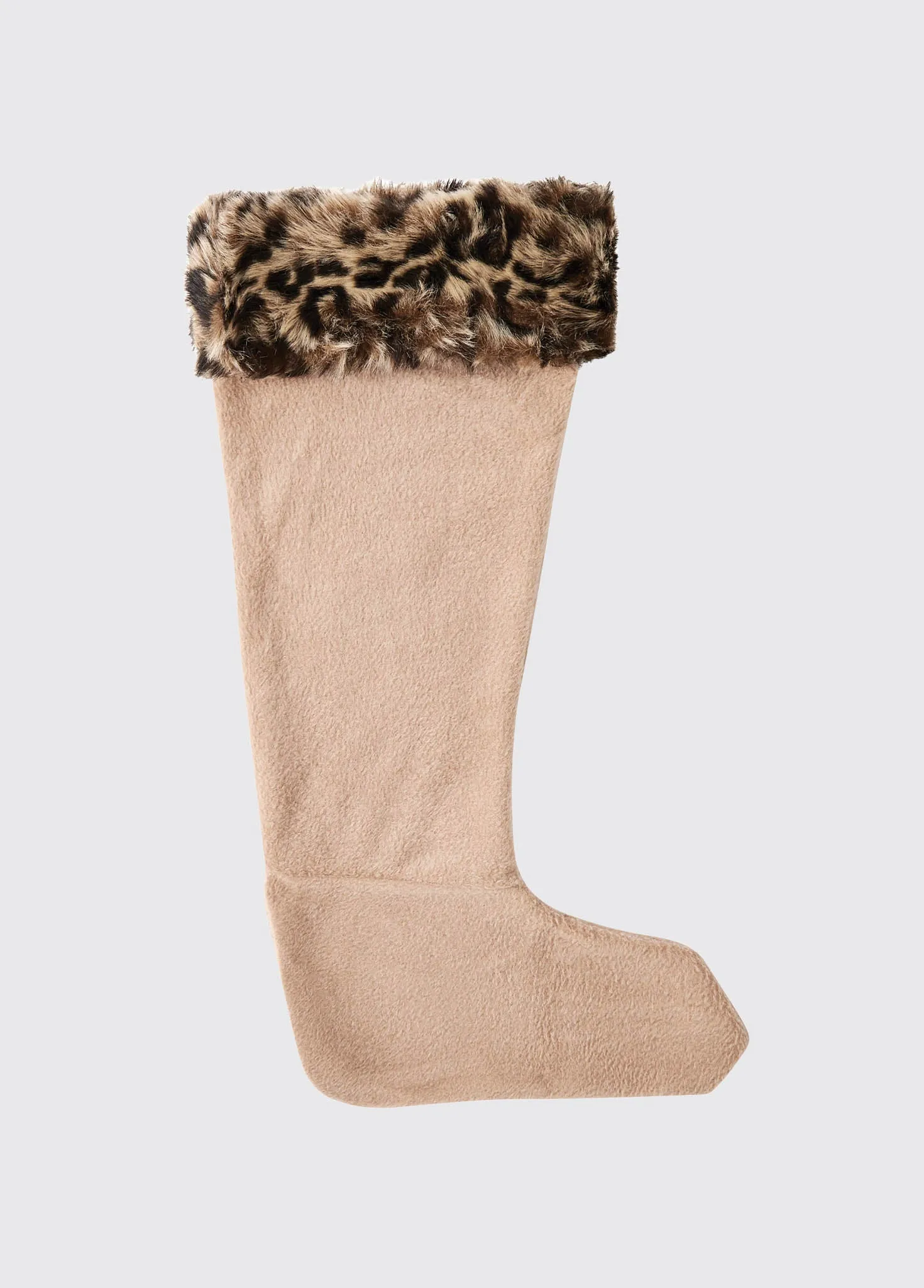 Faux Ladies Fur Boot Liners - Leopard