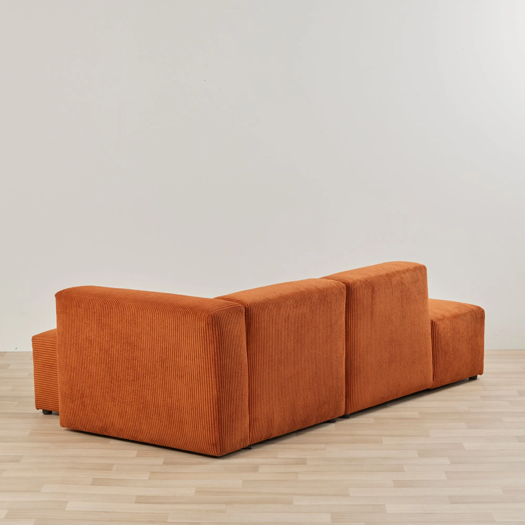 Finnian 2-Seat RH Chaise - Burnt Orange