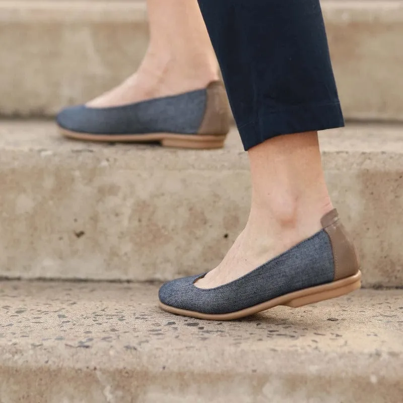 Flat Pump in Denim - 12546