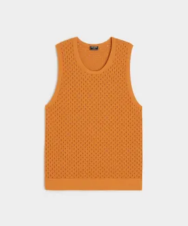 Float Stitch Muscle Tank in Apricot Rush