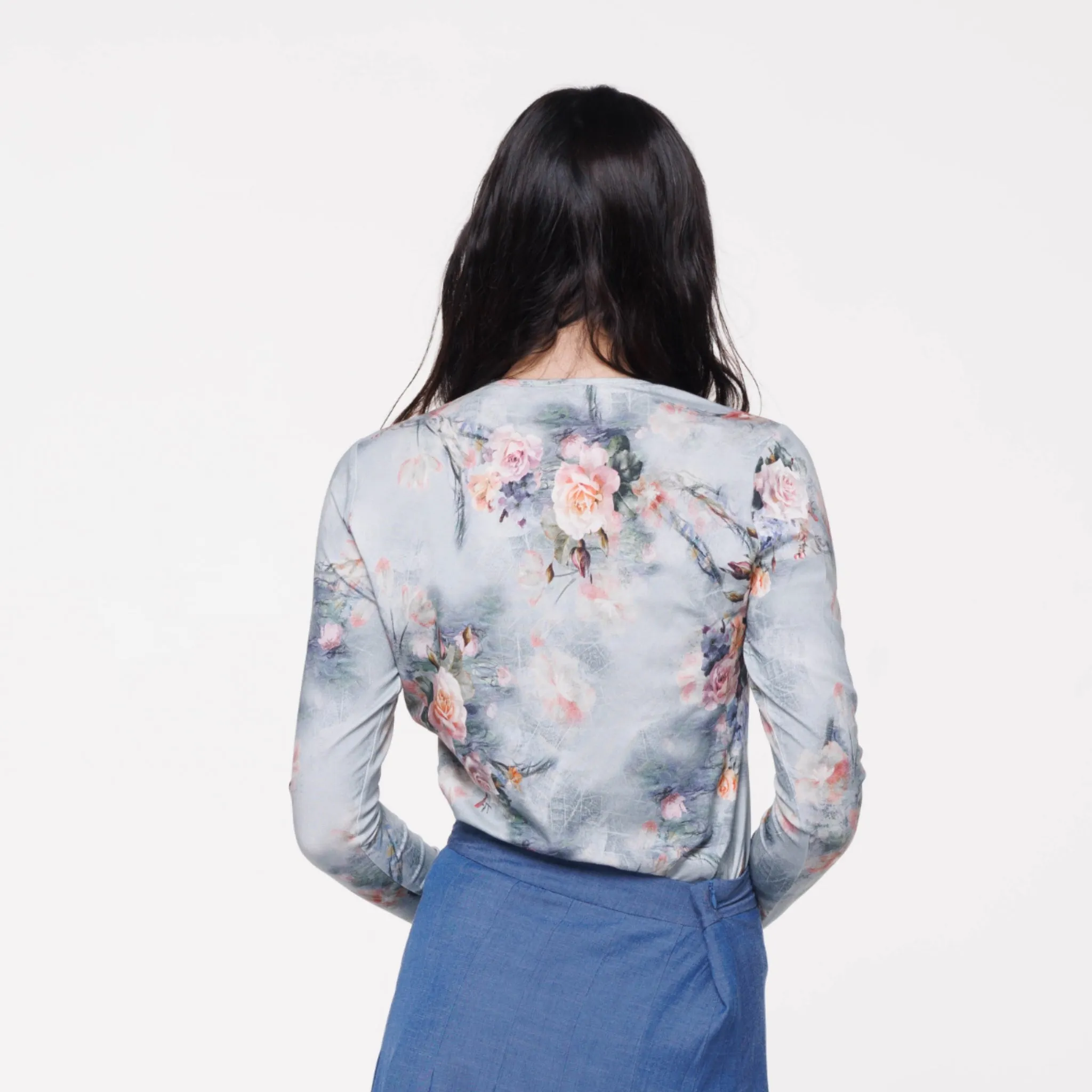 Floral Leafy Sage Top by Ivee