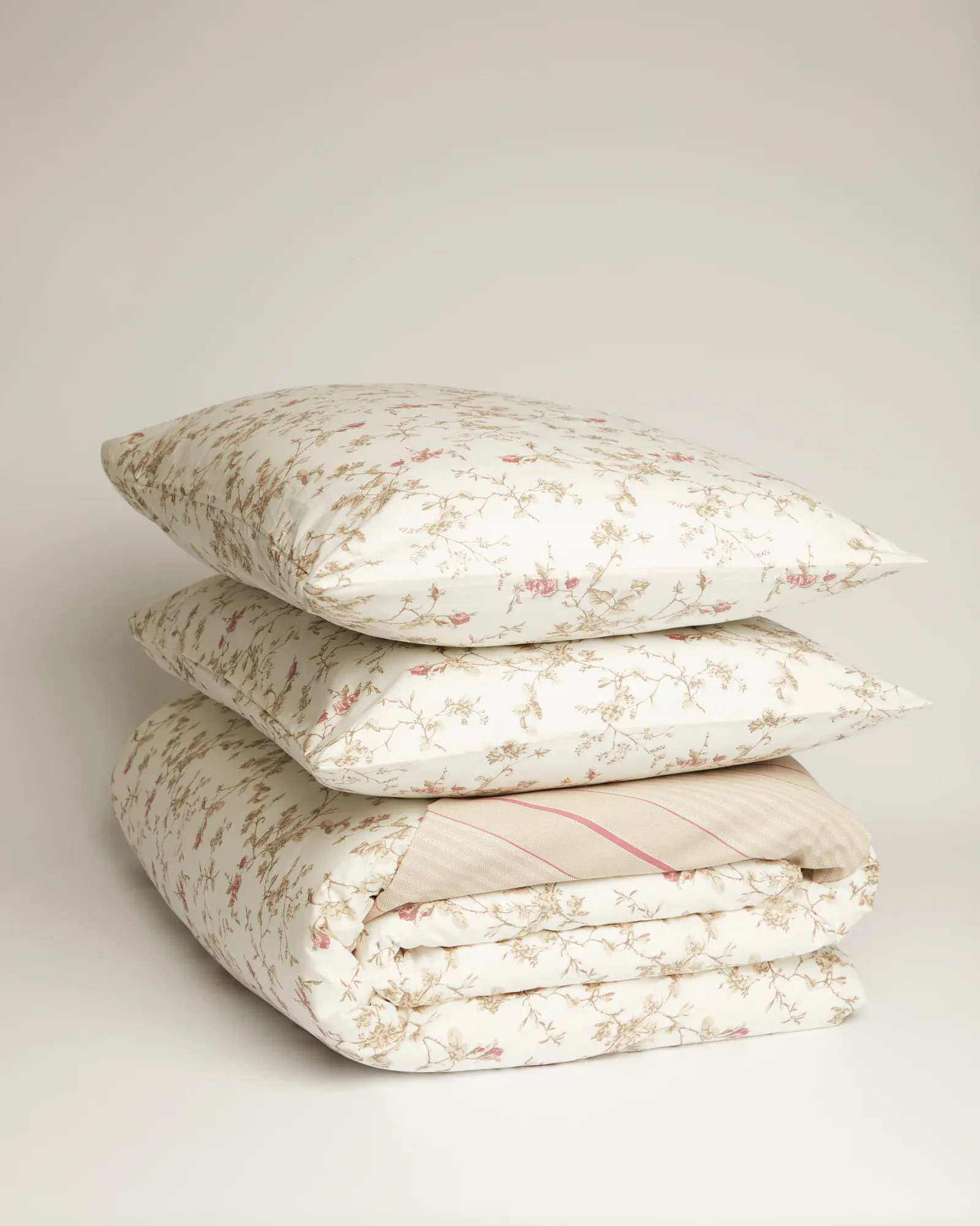 Foxford Antique Floral and Herringbone Duvet Set