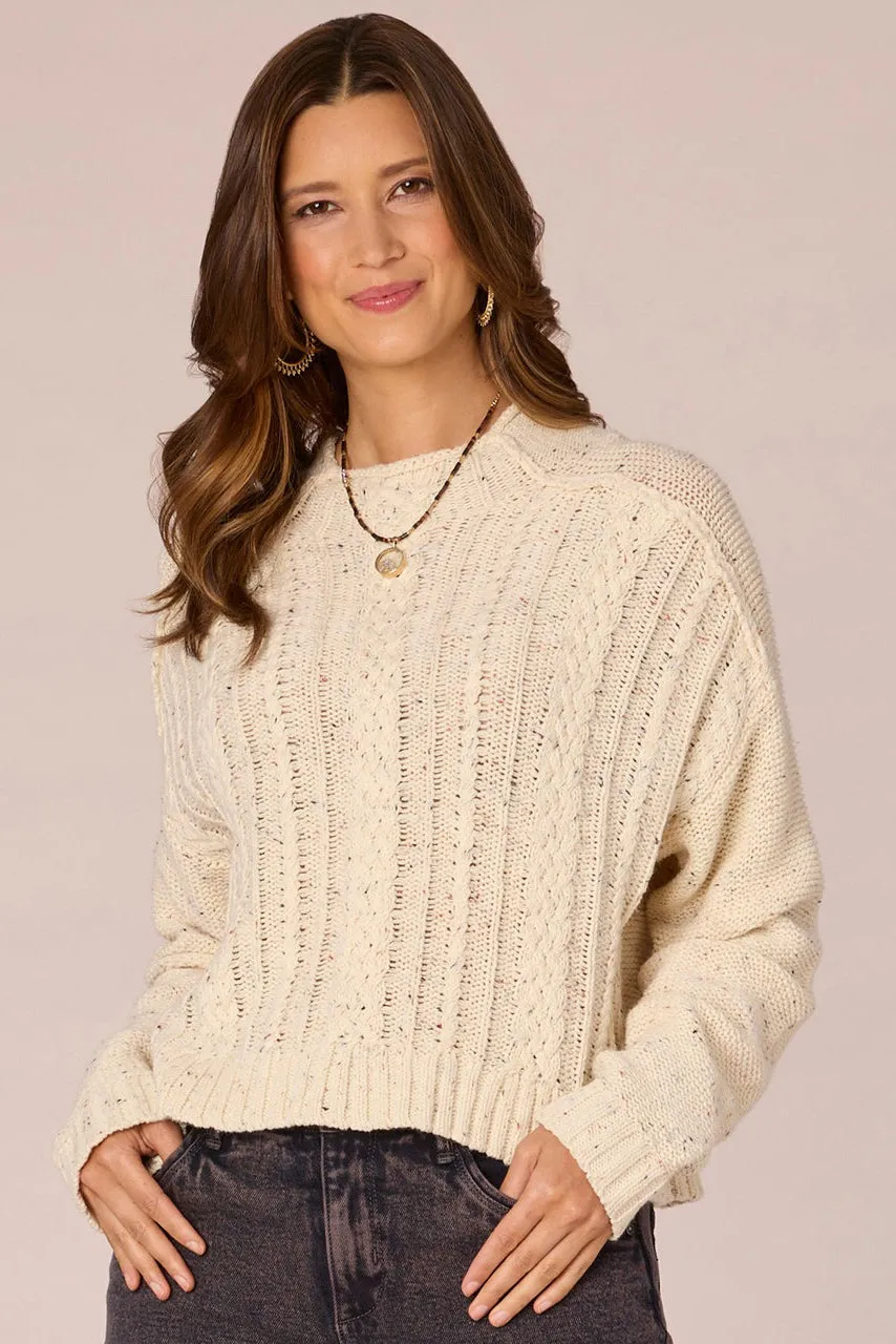 Funnel Neck Knit Sweater