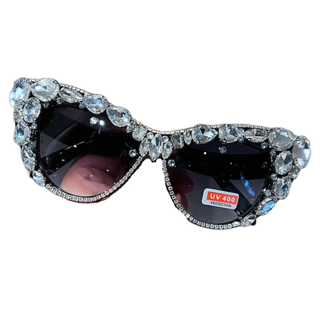 Glamazon- the Rhinestone Trimmed Cat Sunglasses