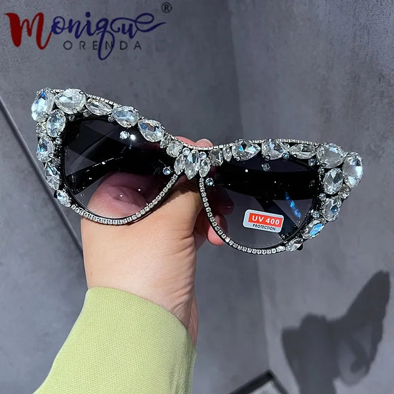 Glamazon- the Rhinestone Trimmed Cat Sunglasses