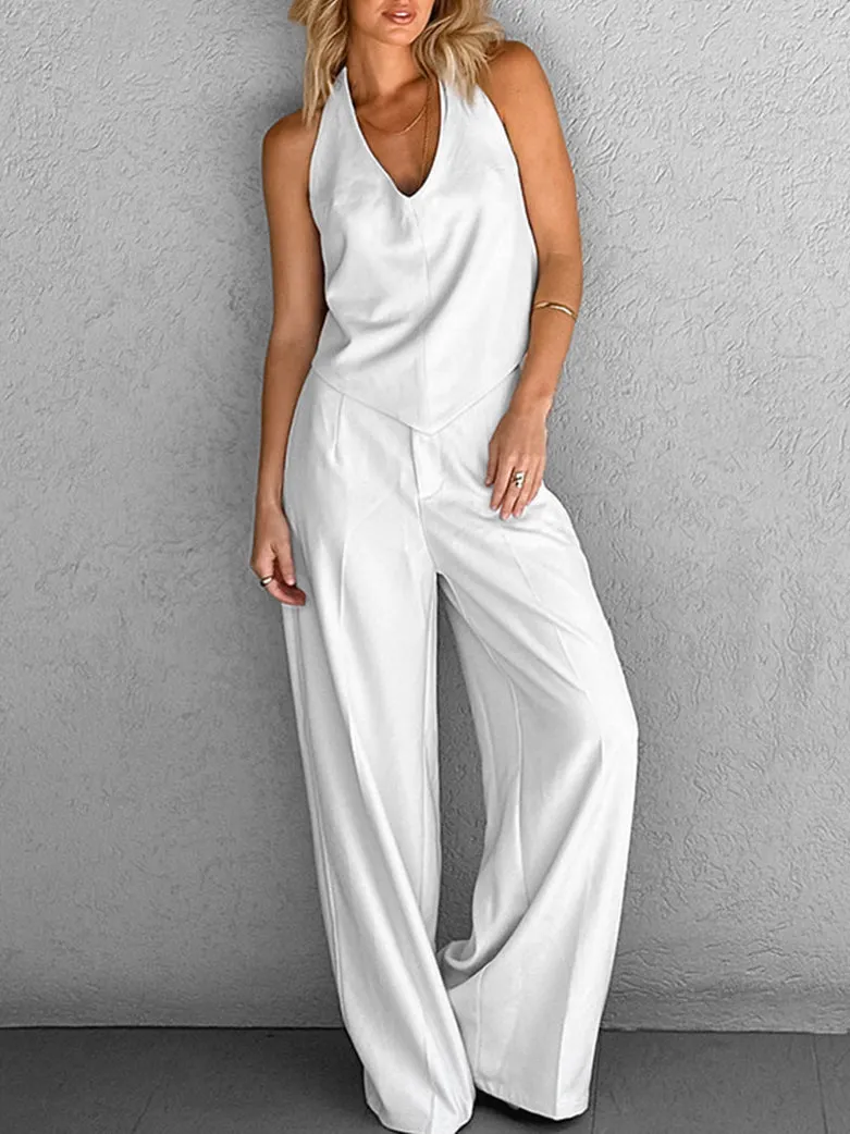 Halter Vest & Long Pants Set