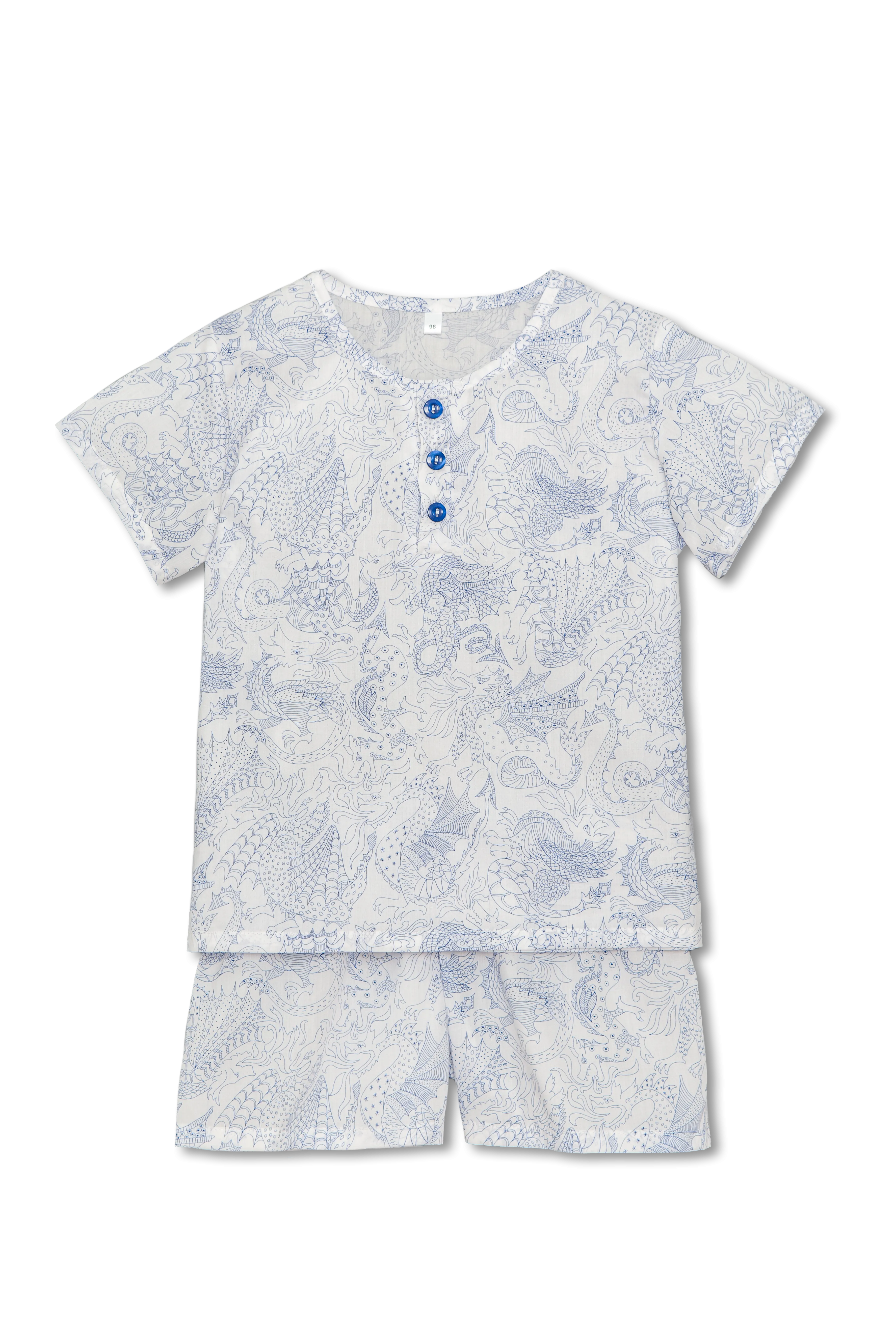 HARRY - KIDS' LIBERTY PRINT PYJAMA SET DRAGONS