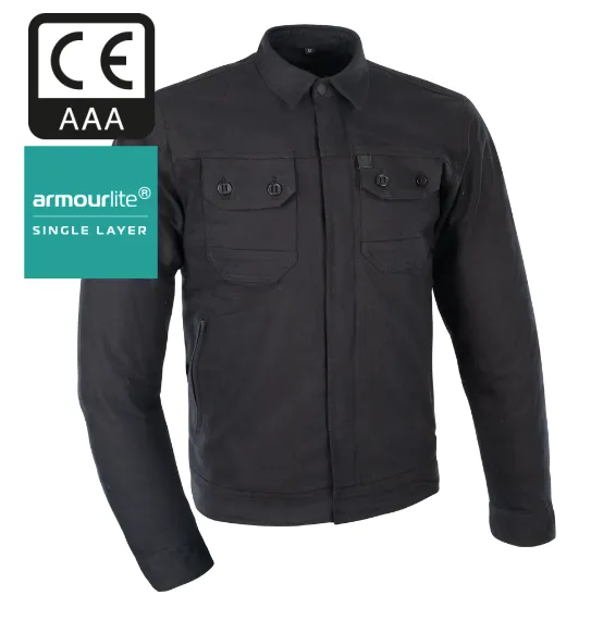 Heist Black AAA Riding Jacket by Oxford