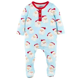 Infant Vintage Blue Santa Sleeper