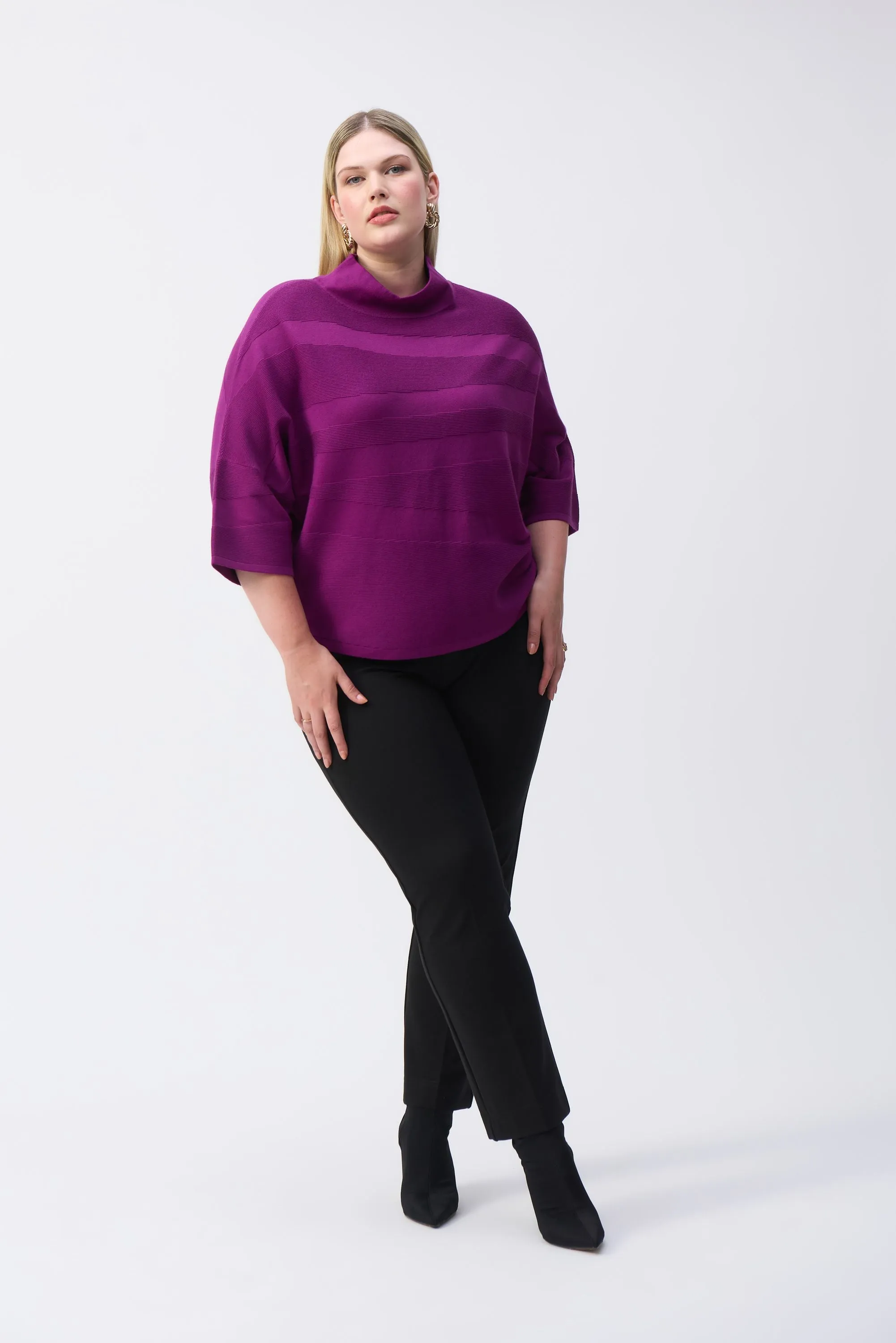 Joseph Ribkoff - 243953 Funnel Neck Box Knit