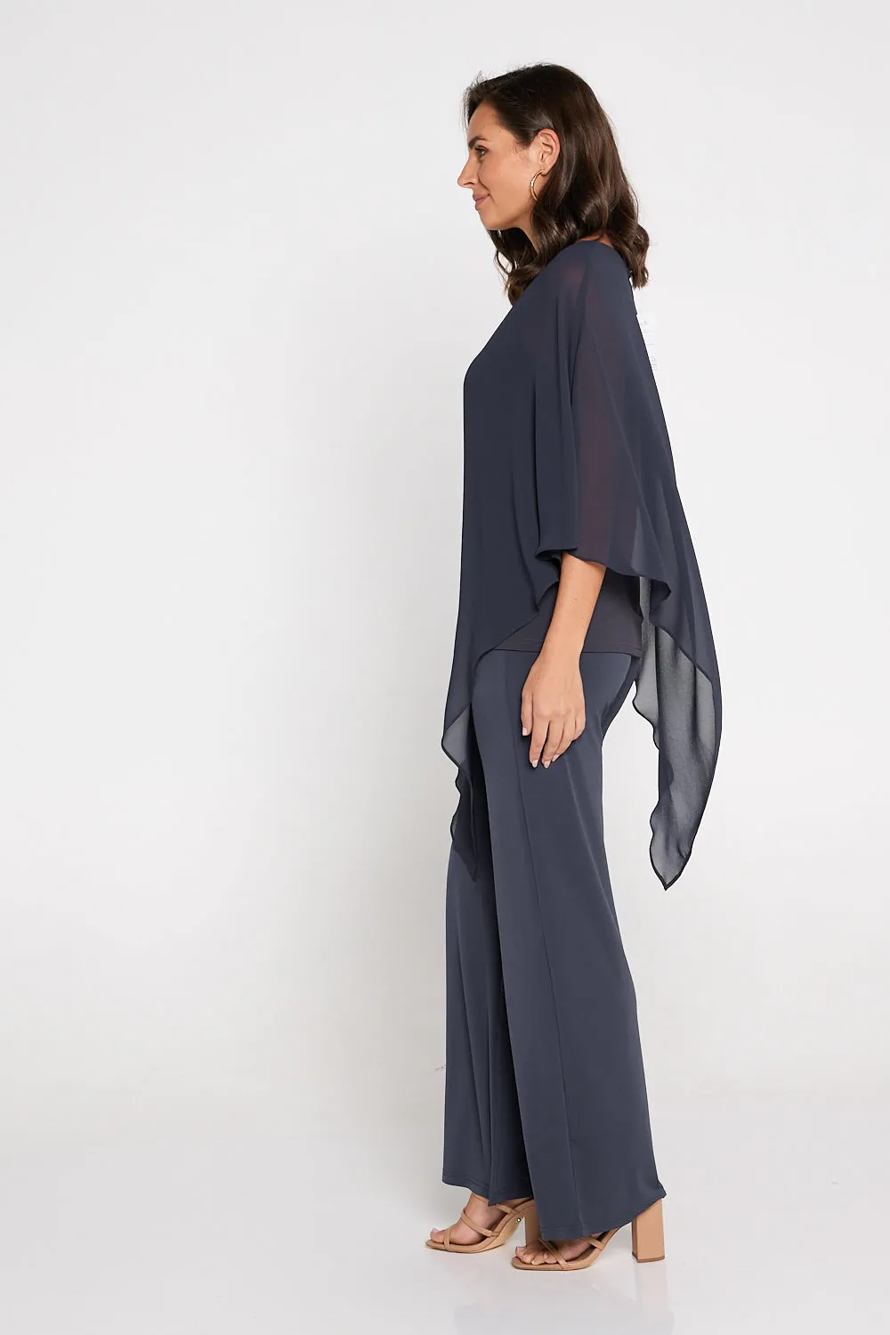 Kamala Wide Leg Pants - Charcoal