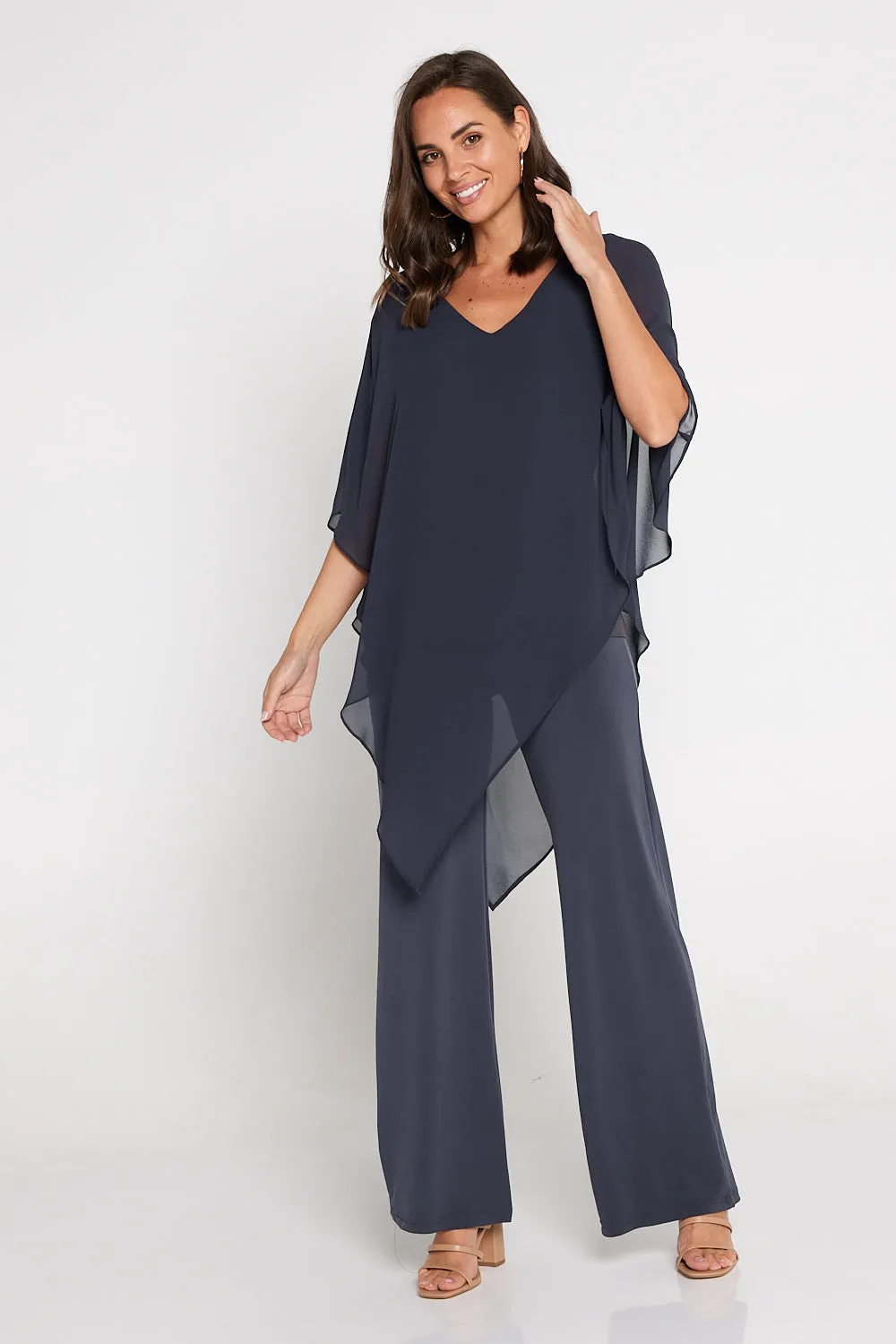 Kamala Wide Leg Pants - Charcoal