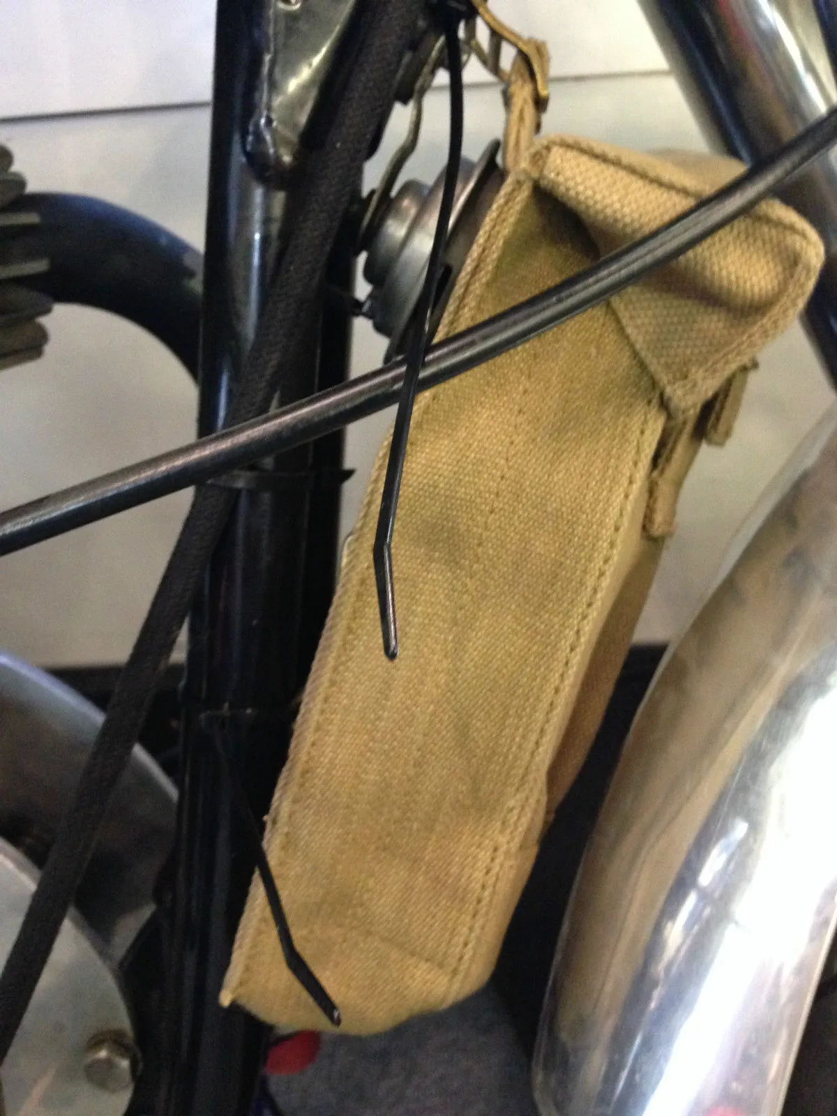 KHAKI MOTORCYCLE TOOL PANNIERS