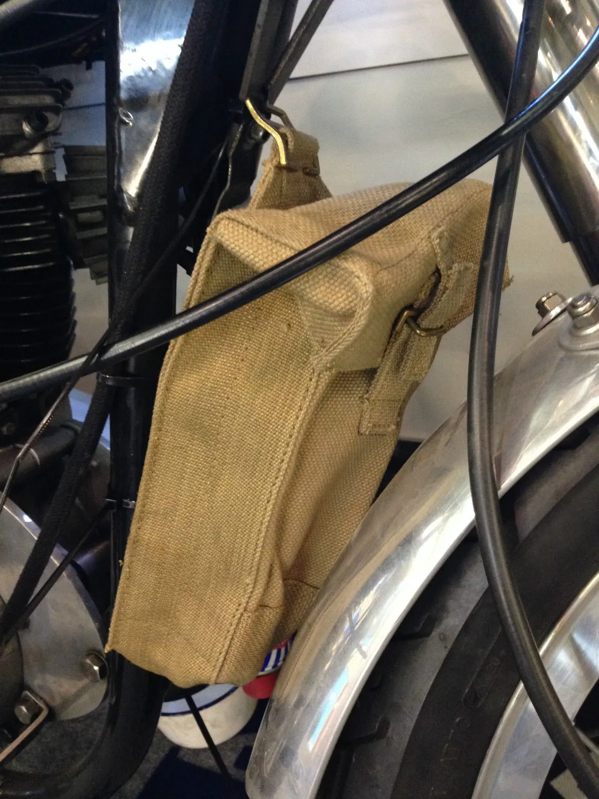 KHAKI MOTORCYCLE TOOL PANNIERS