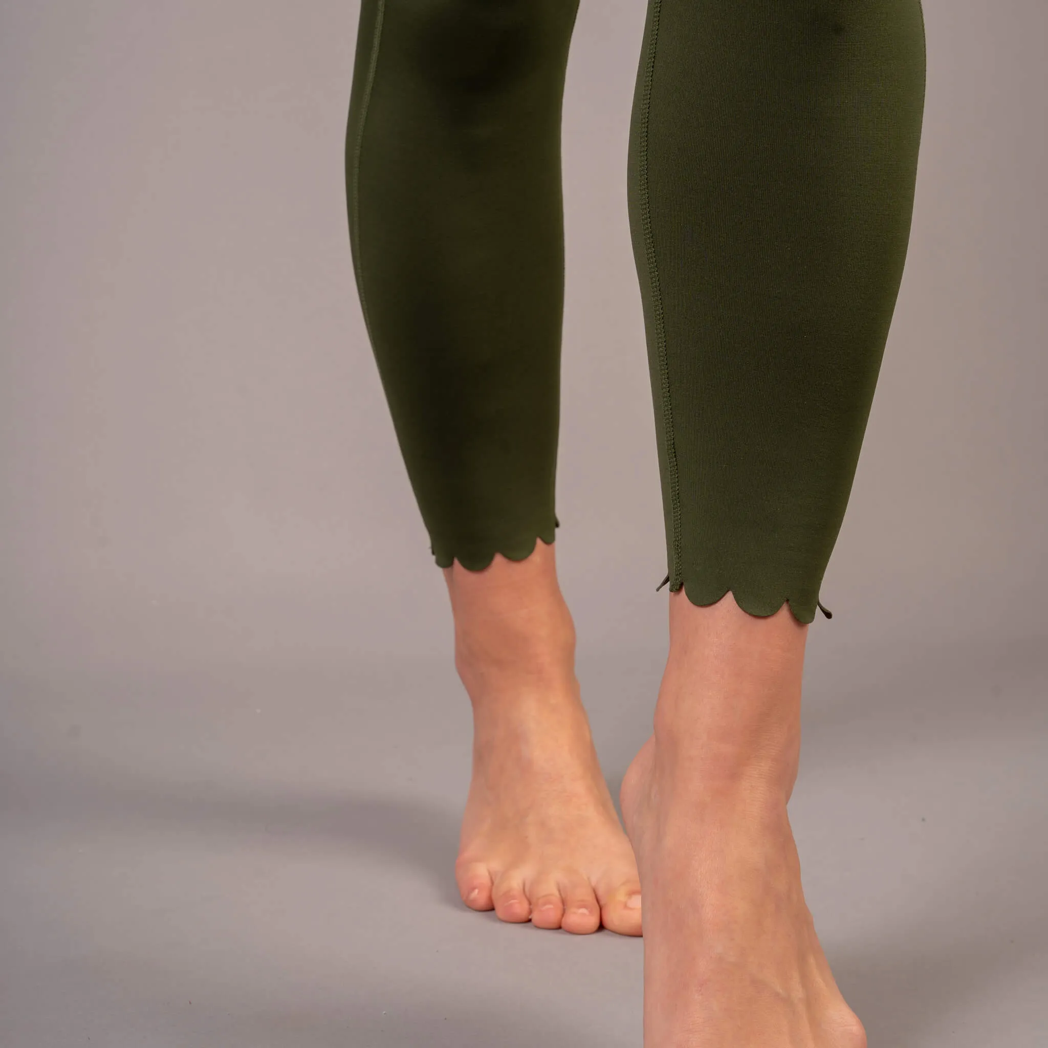 Khaki Pocket 7/8 Tights