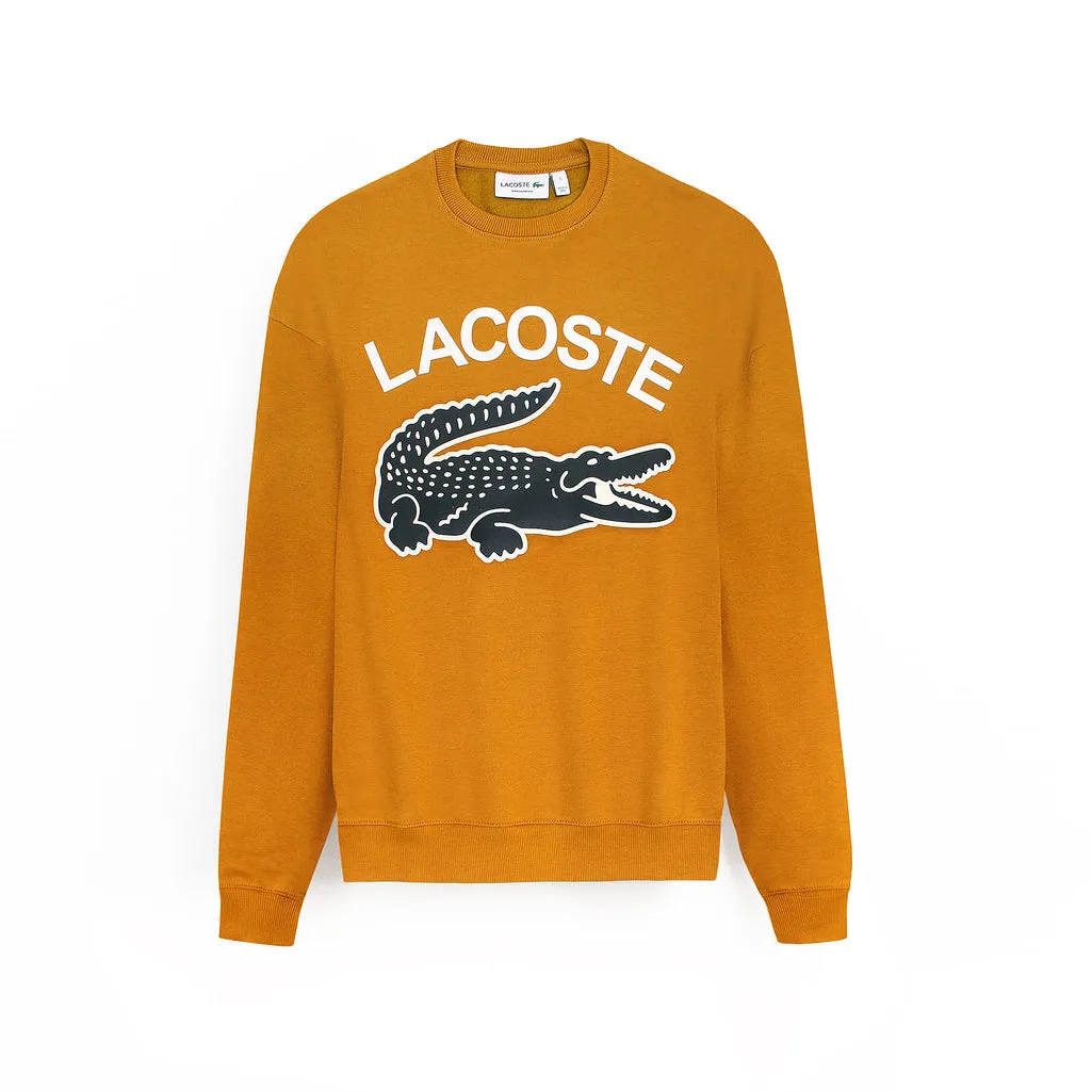 LC - Men 'Mustard' Textured Crocodile Fleece Sweatshirt LC468