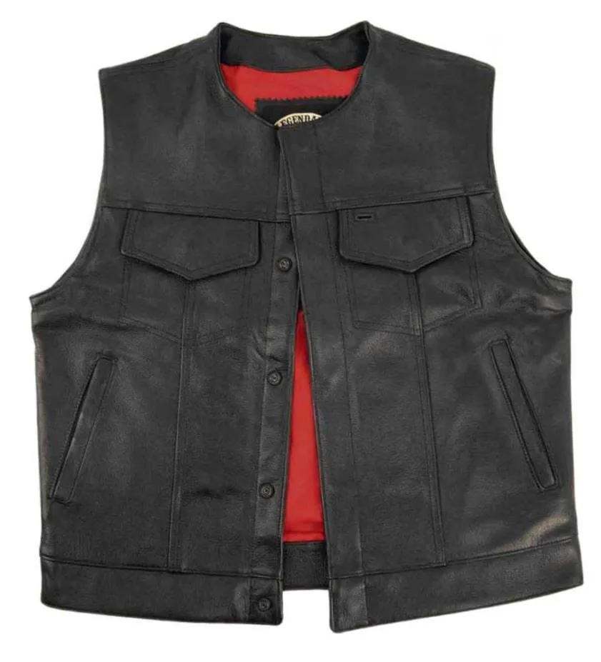 Legendary 'Brotherhood' Men's Leather Motorcycle Vest