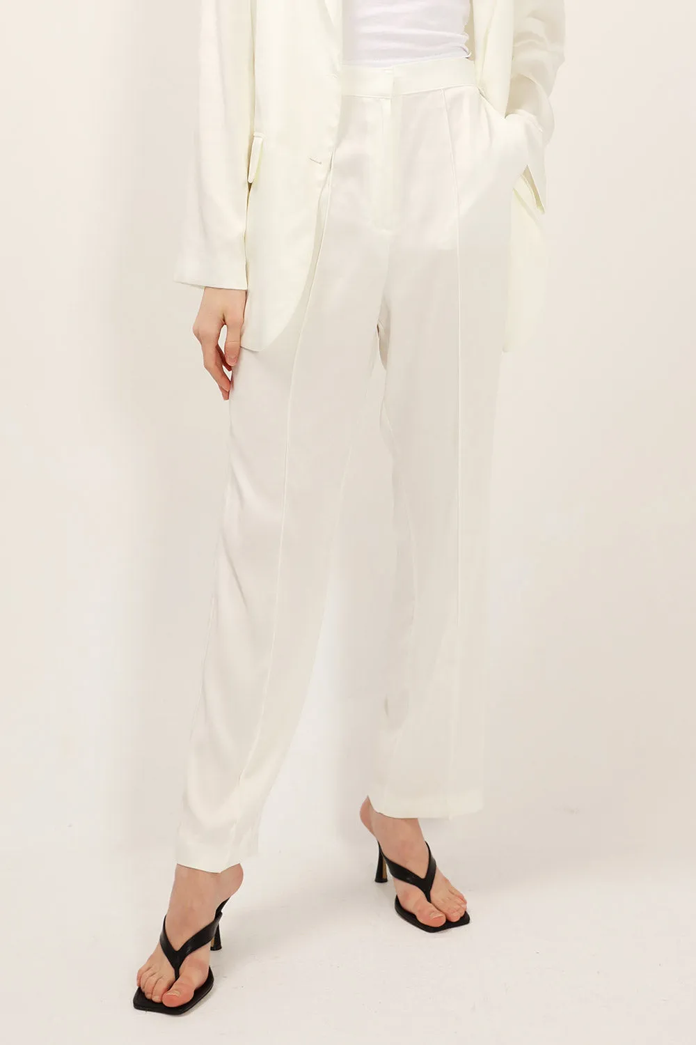 Lena Satin Pintuck Pants