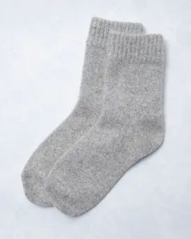 Light Gray - Womens Cozy Wool Angora Socks - Comfortarians