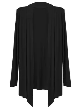 Lightweight Womens Open Front Draped Cardigan