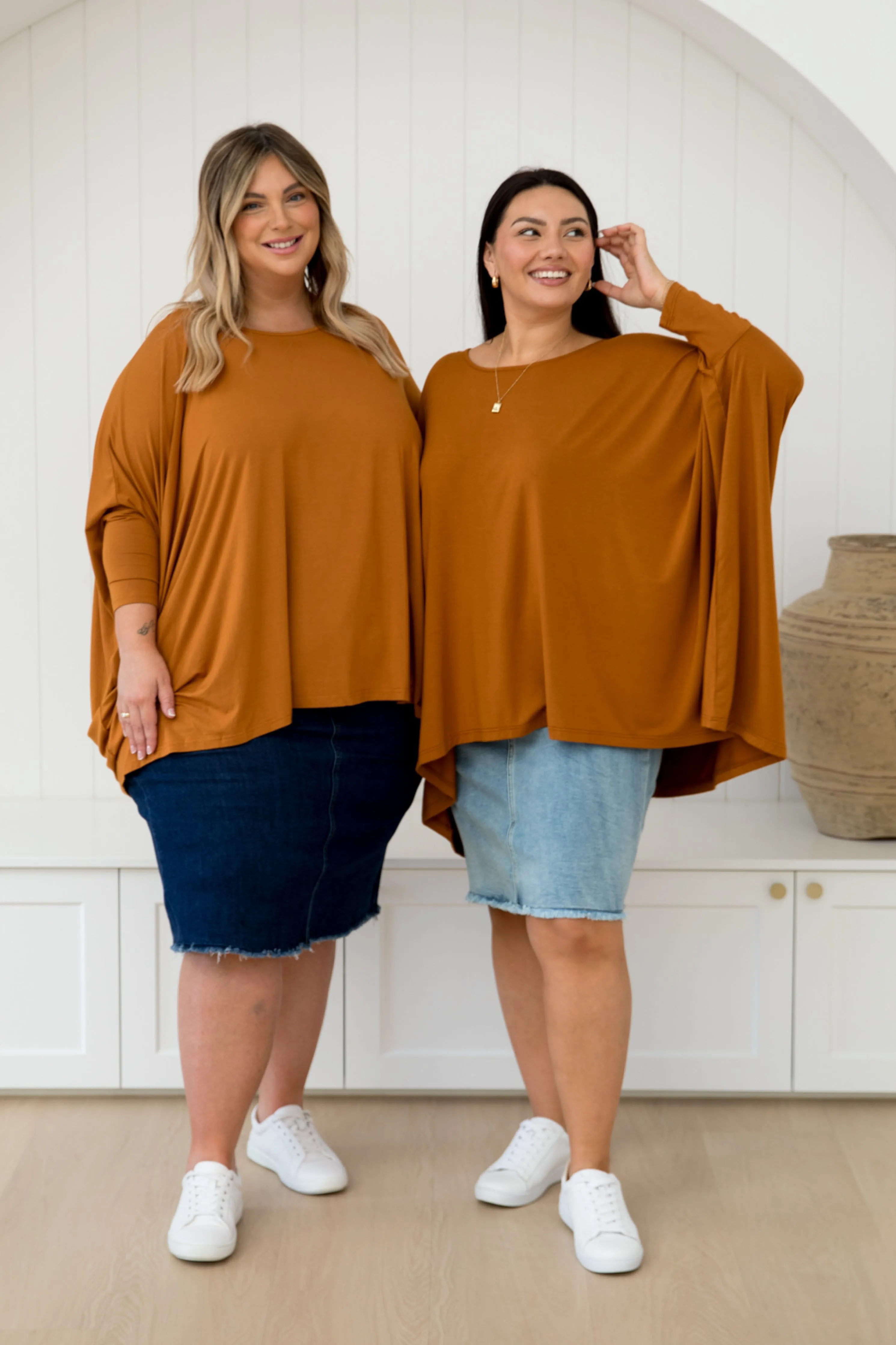 Long Sleeve Essential Top in Butterscotch