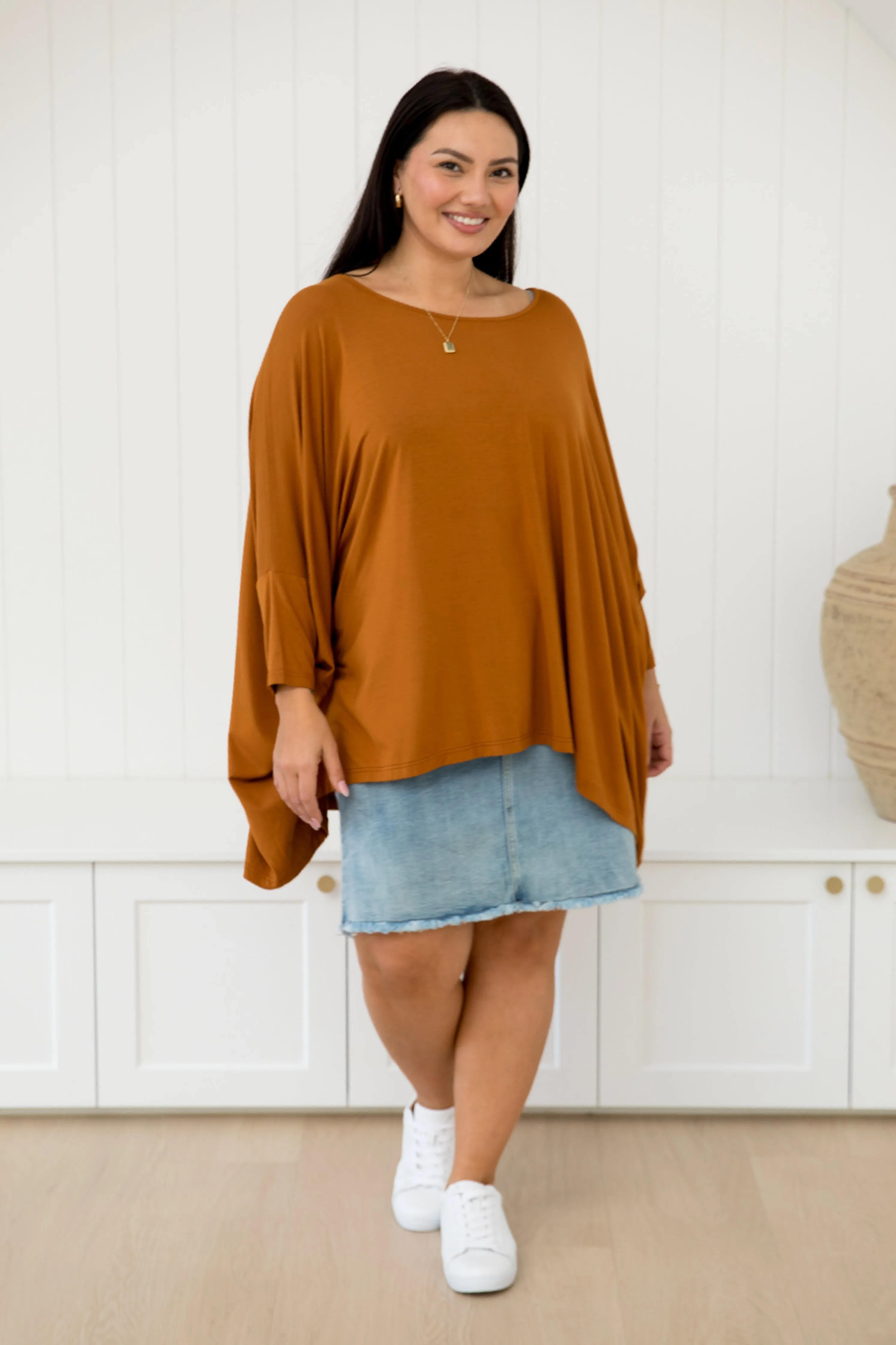 Long Sleeve Essential Top in Butterscotch