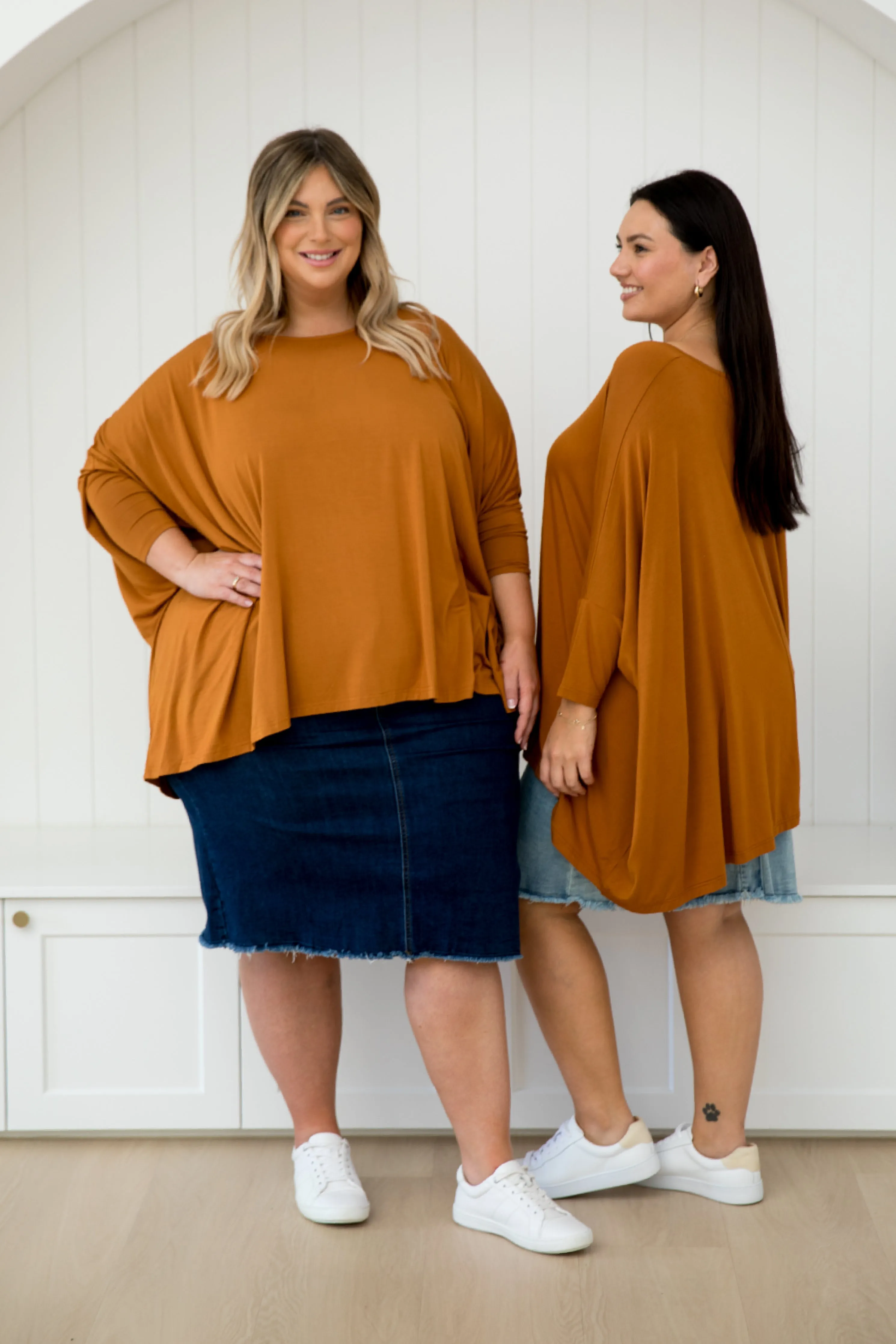 Long Sleeve Essential Top in Butterscotch