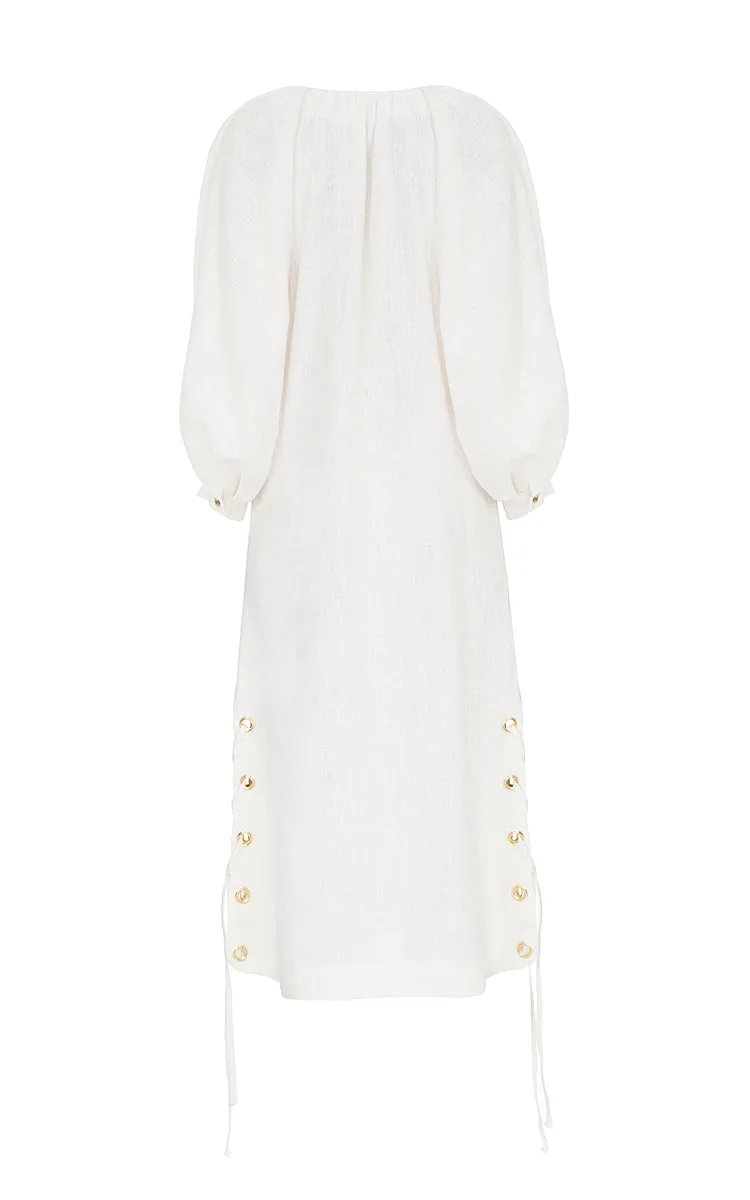 Long Sleeve Linen Dress