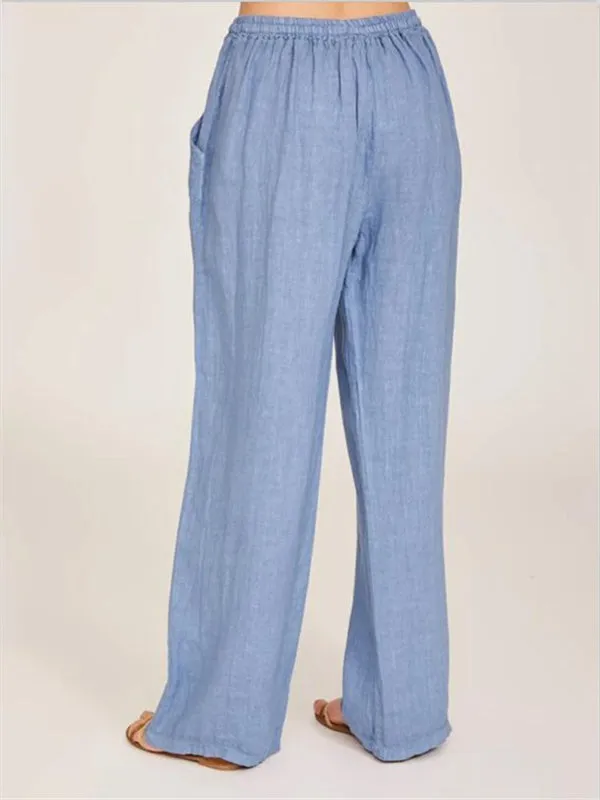 Loose Linen Wide Leg Pants