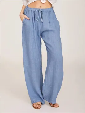 Loose Linen Wide Leg Pants