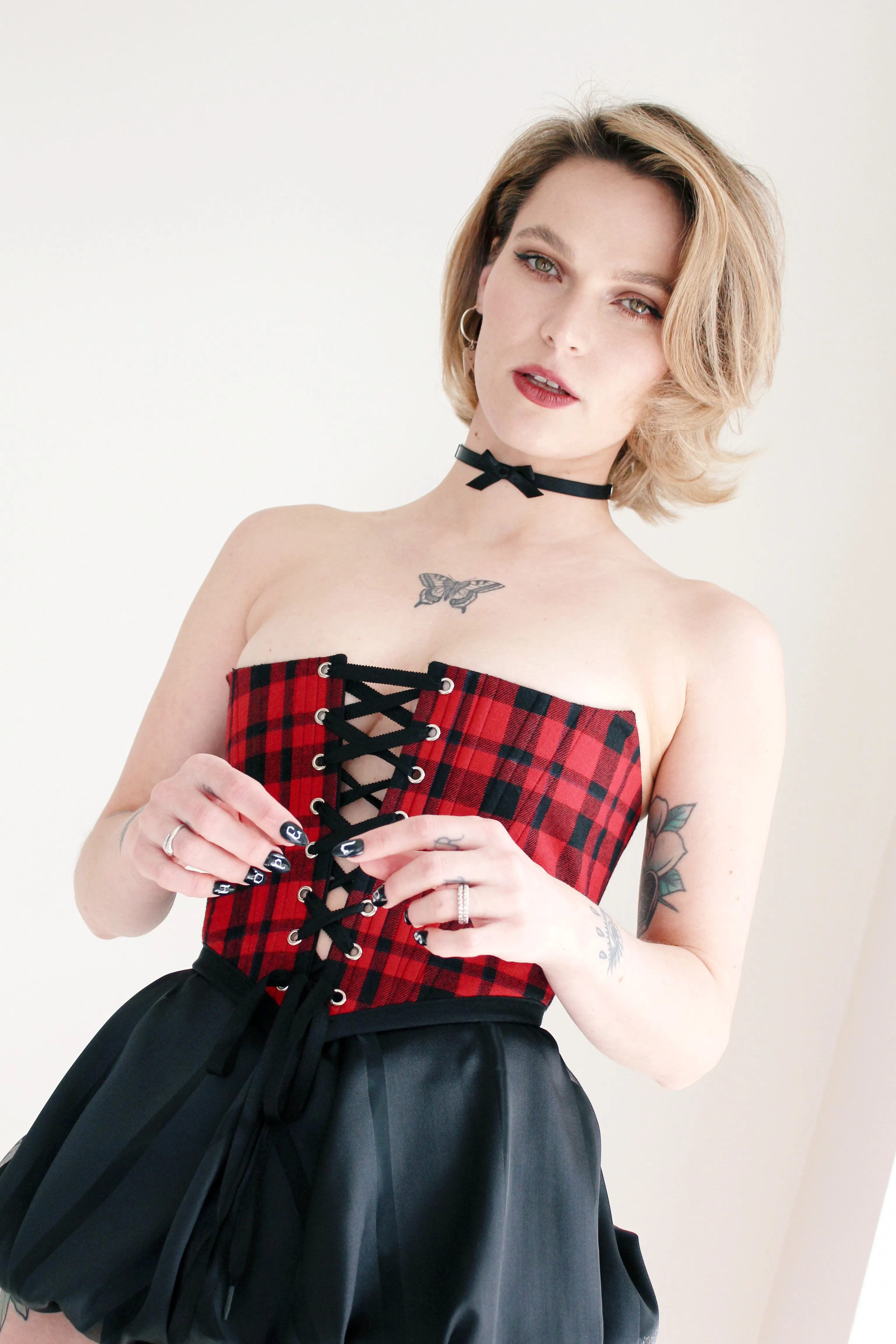 Luella Corset Red Tartan