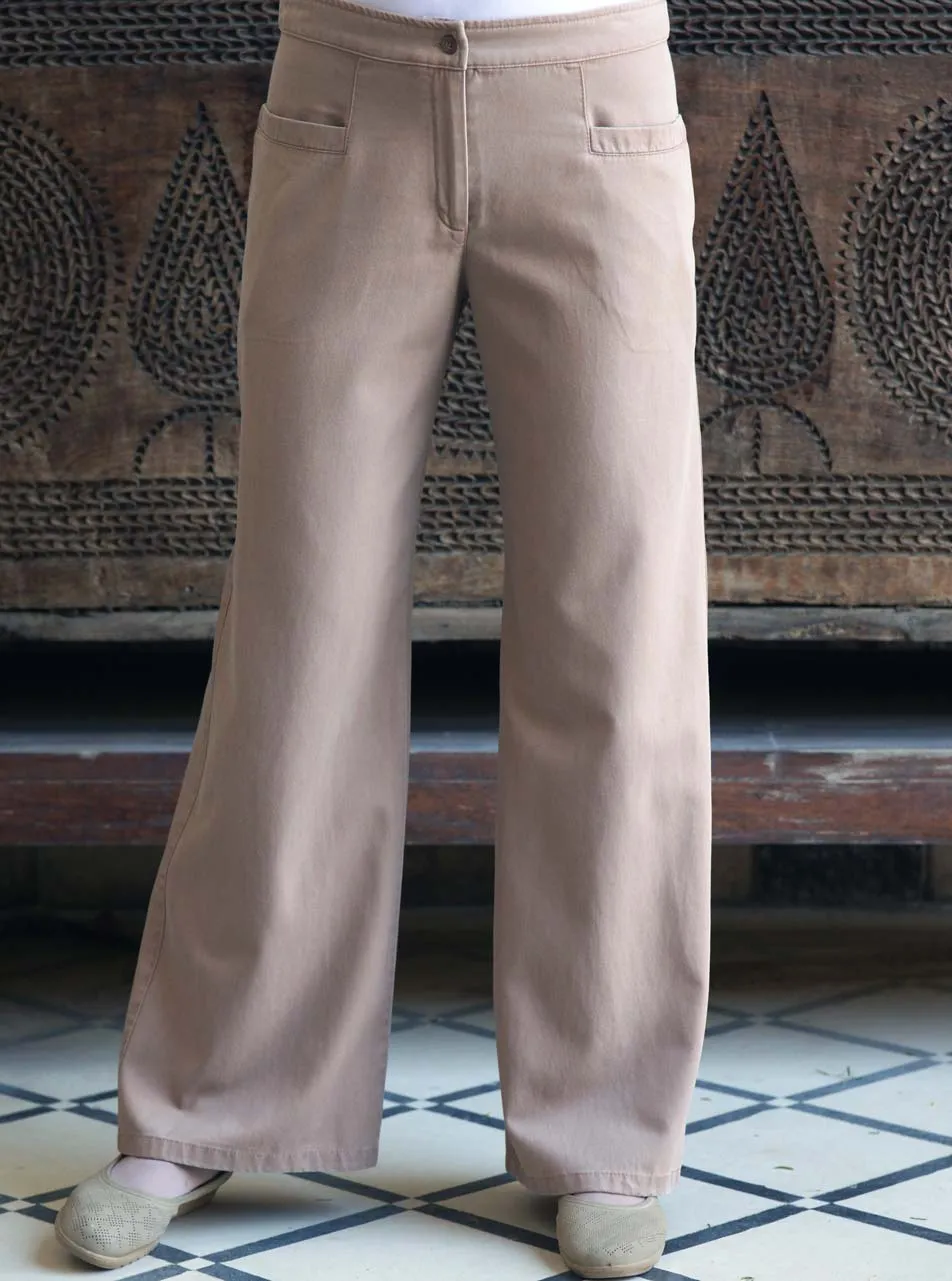 Lyocell and Cotton Classic Fit Trousers