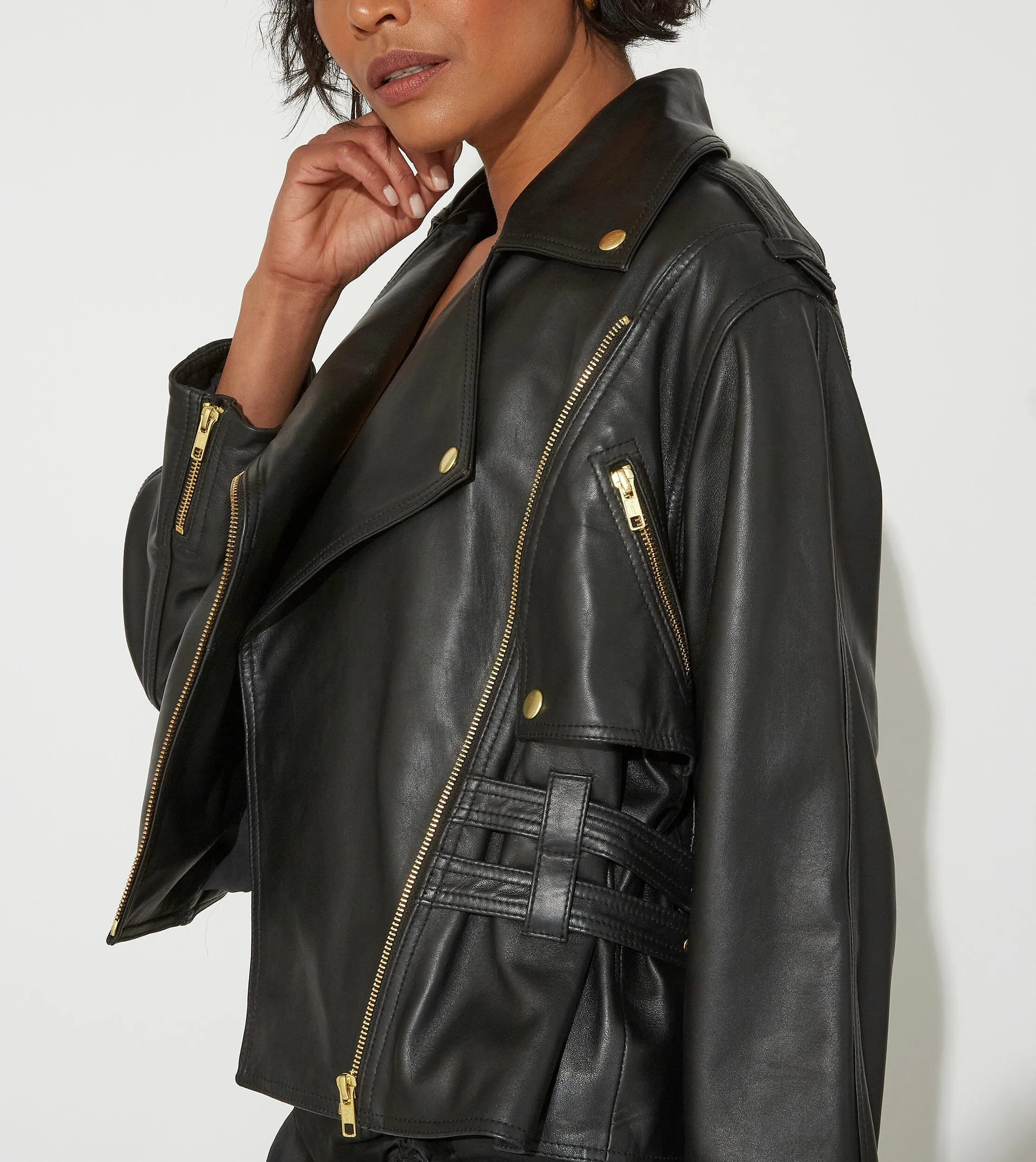 Maeve Leather Jacket | Black