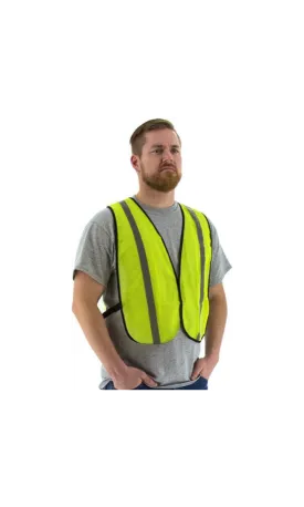 Majestic 75-3003 Yellow Site Safety Vest Mesh Non ANSI (50 Vests)