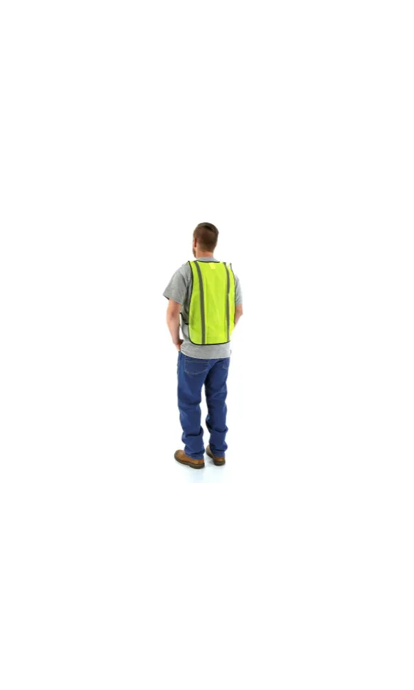 Majestic 75-3003 Yellow Site Safety Vest Mesh Non ANSI (50 Vests)