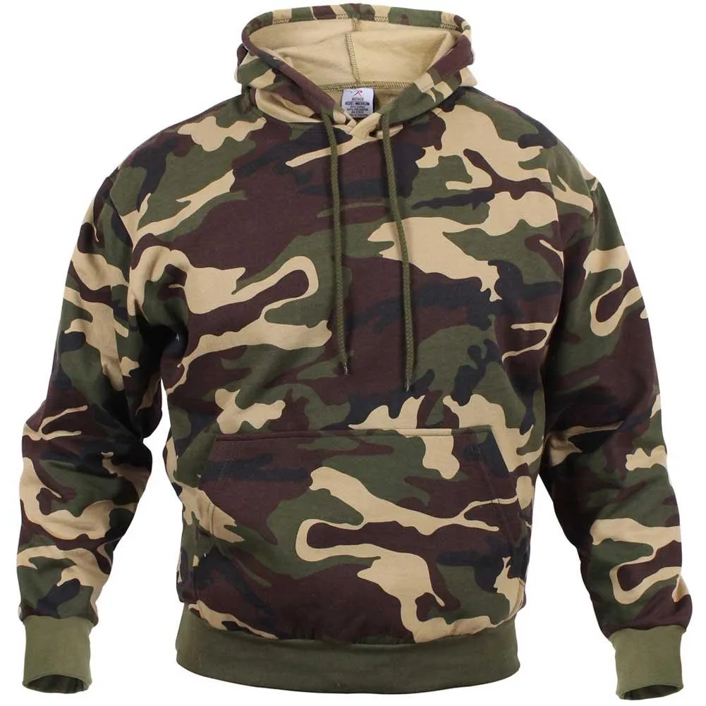 Mens Camouflage Pullover Hooded Sweatshirt (5 color choices)