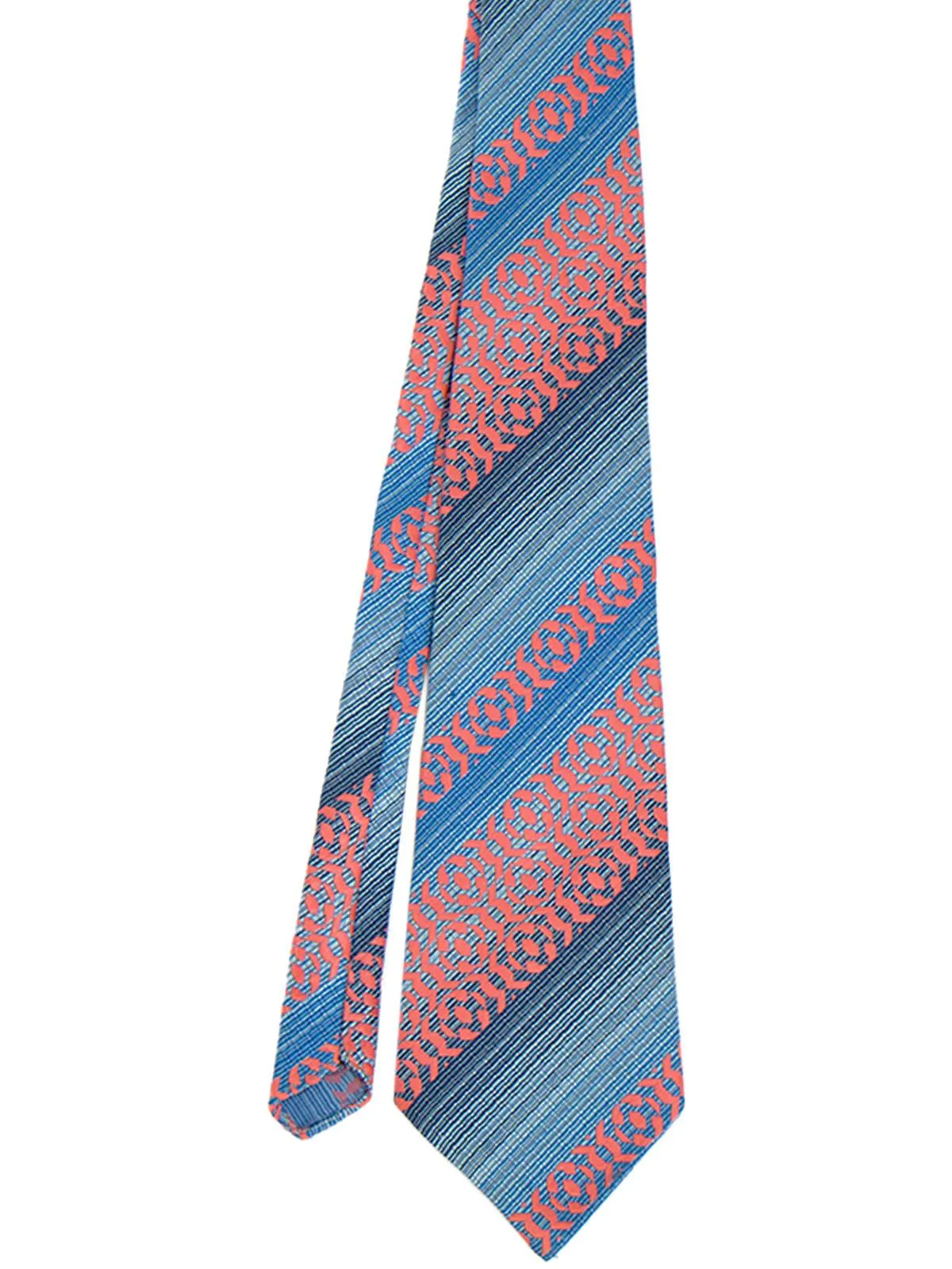 Mens Vintage Tootal Tie Abstract Blue & Pink Pattern