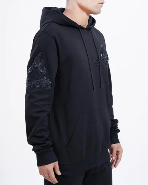 MLB ATLANTA BRAVES TRIPLE BLACK LOGO HOODY (BLACK)