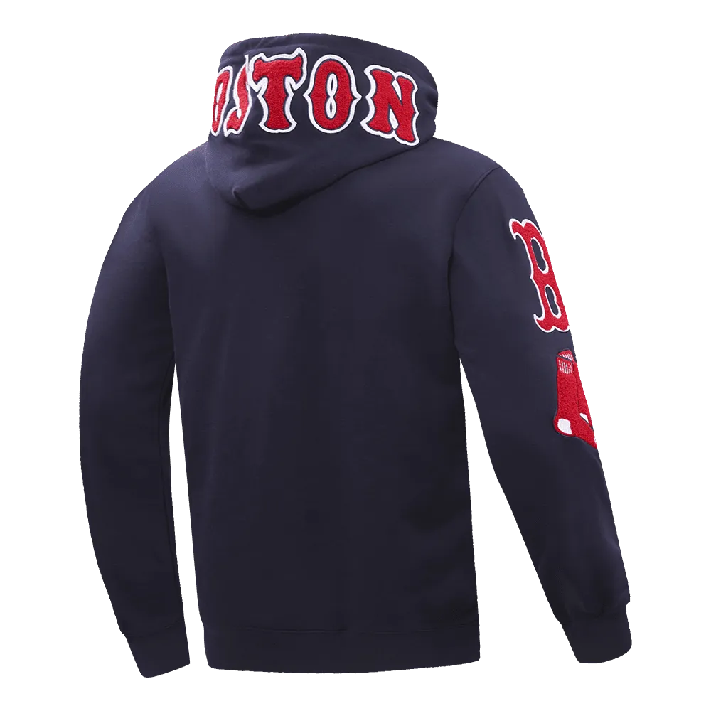 MLB BOSTON RED SOX BLENDED LOGO MEN'S HOODY (MIDNIGHT NAVY)