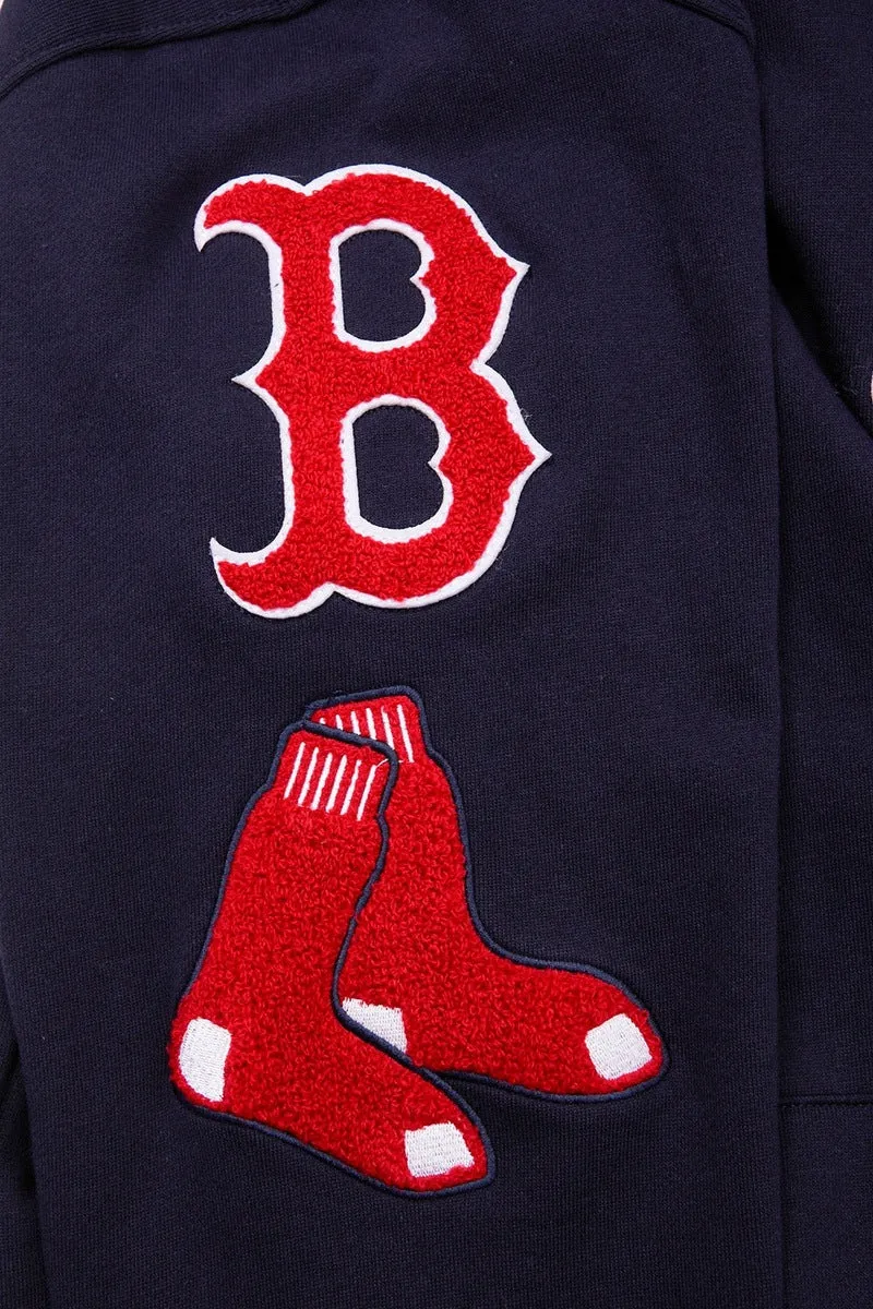 MLB BOSTON RED SOX BLENDED LOGO MEN'S HOODY (MIDNIGHT NAVY)