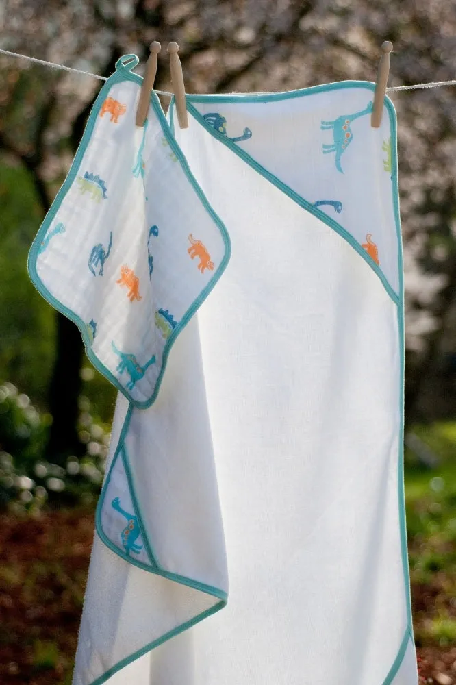 Muslin Hooded Towel & Washcloth